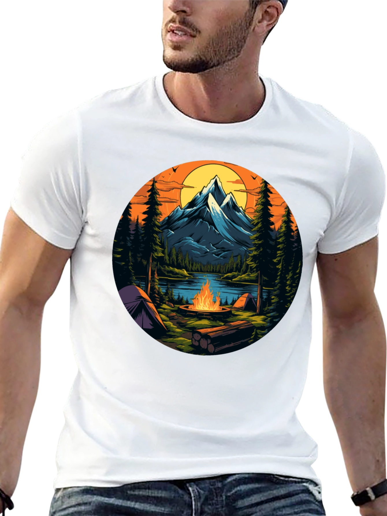 Mountain Campfire Graphic Tee