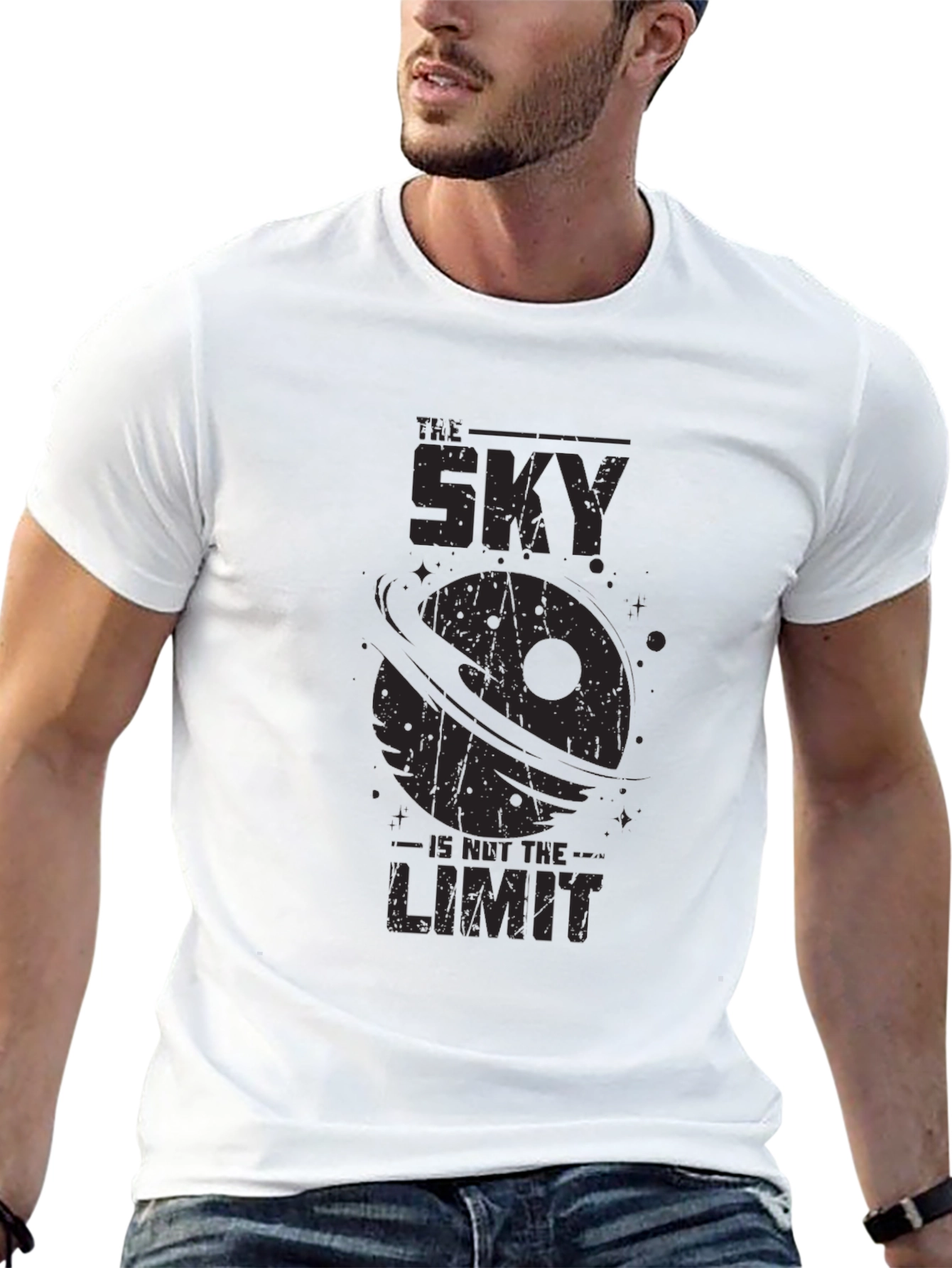 The Sky is Not the Limit Black Graphic Tee