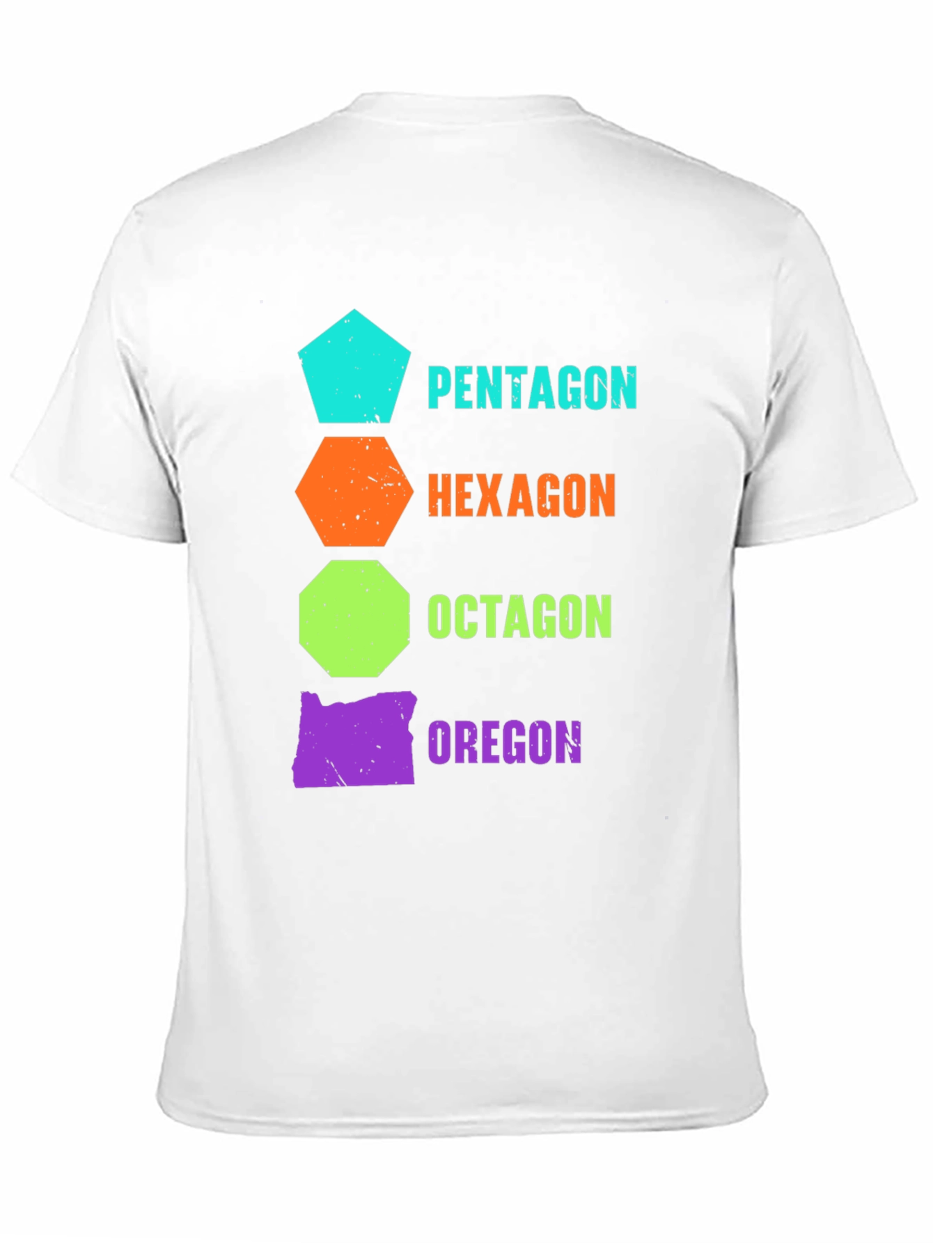 Oregon Geometric Shapes T-Shirt Funny
