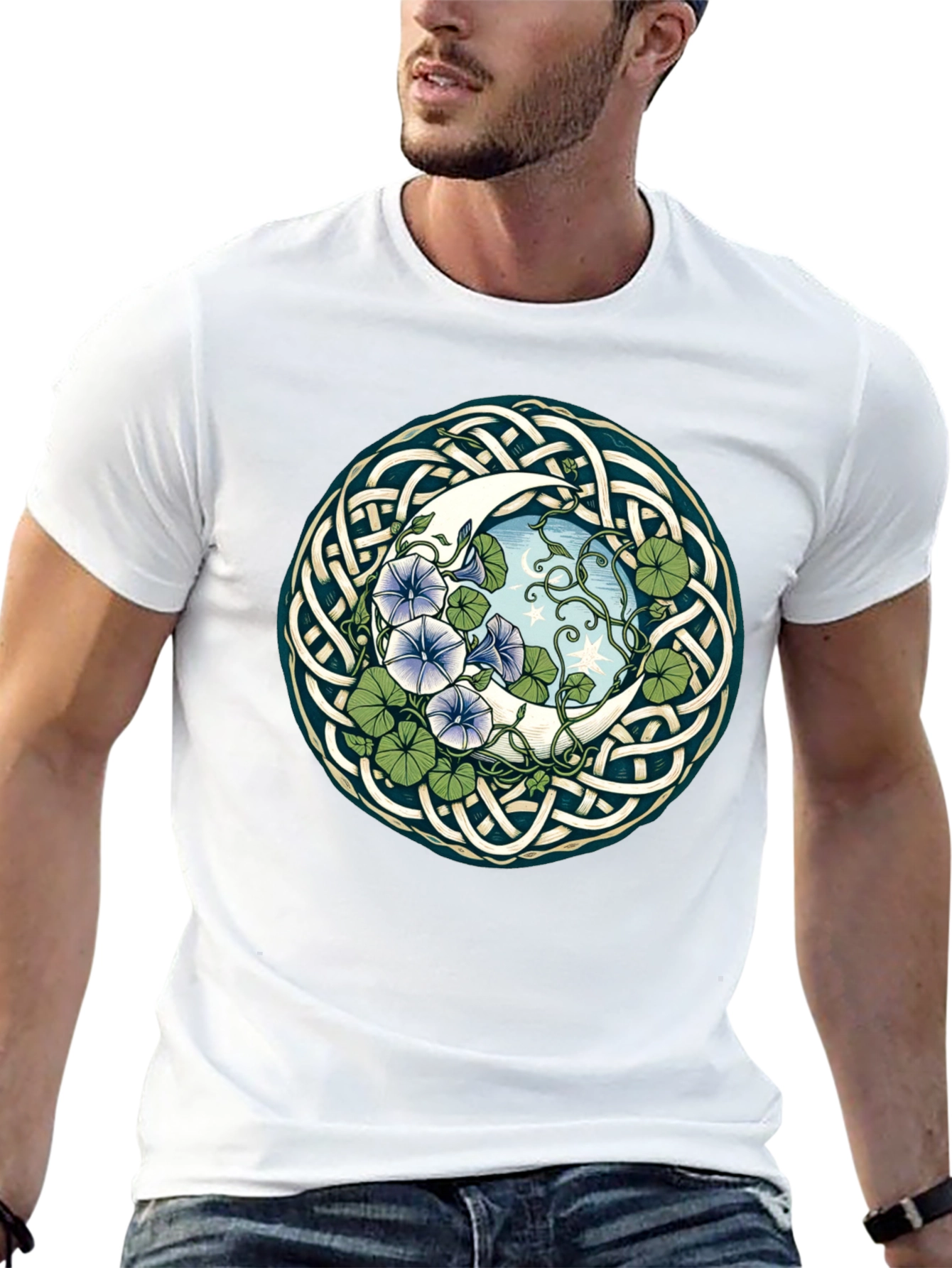 Celtic Moon & Flower T-Shirt