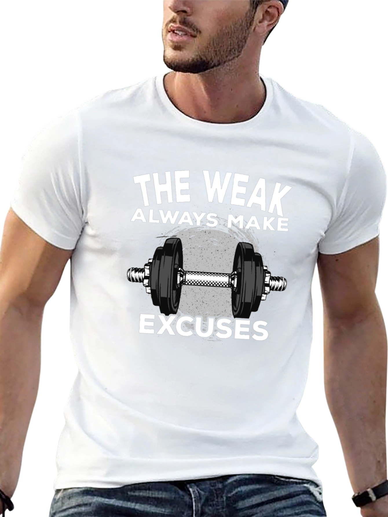 Motivational Workout T-Shirt: No Excuses Gym Apparel