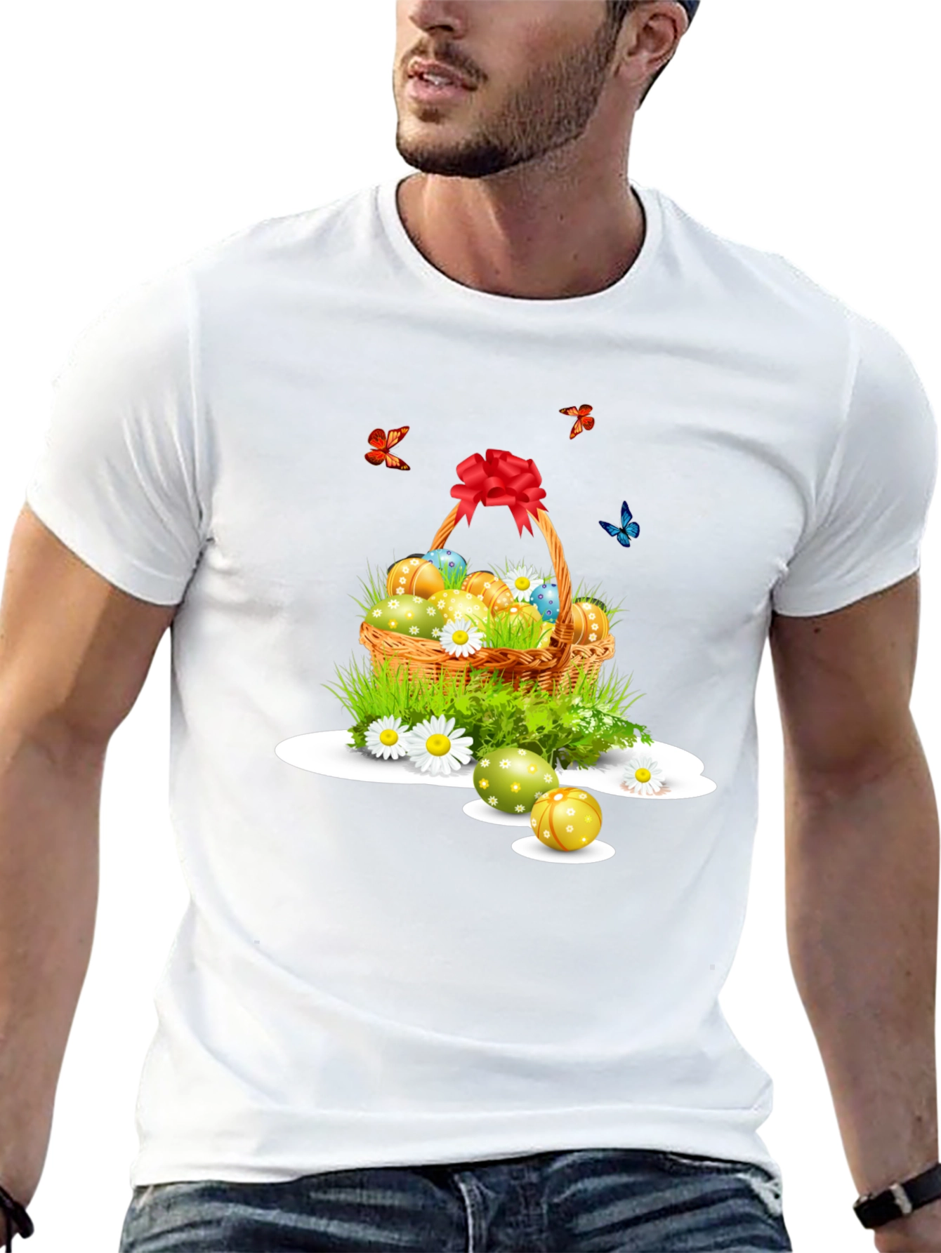 Easter Basket Graphic Tee - Black
