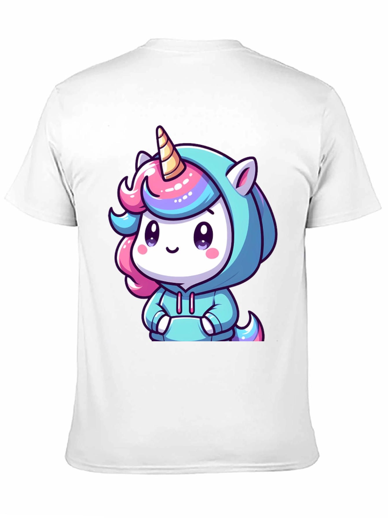 Cute Cartoon Unicorn Hoodie T-Shirt