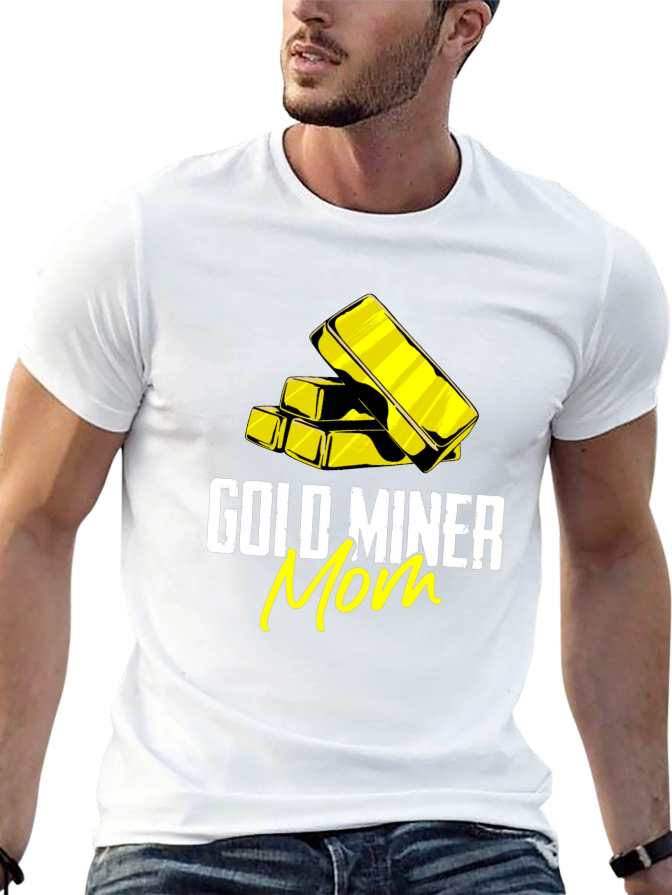 Gold Miner Mom T-Shirt - Black Tee
