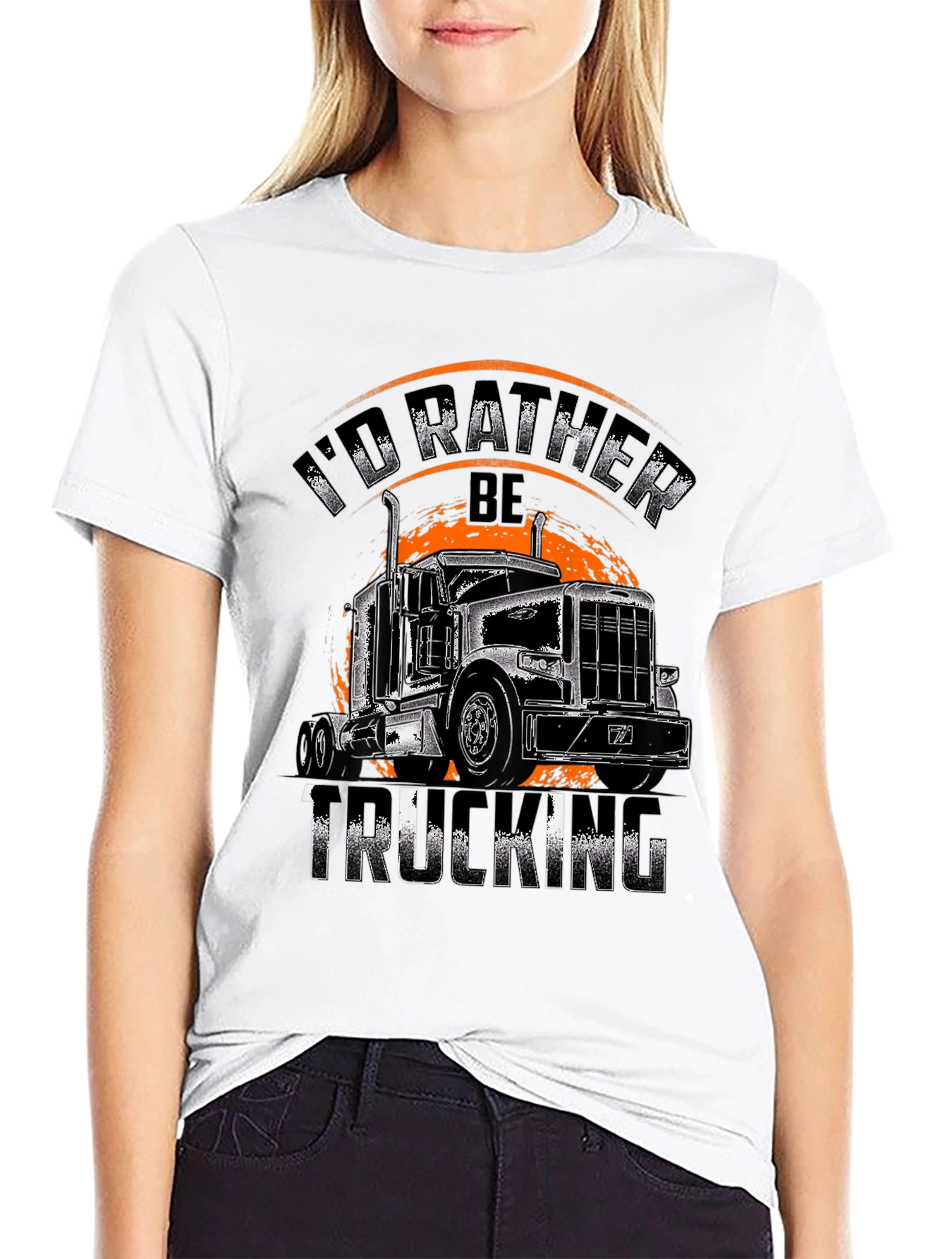 Id Rather Be Trucking T-Shirt - Black