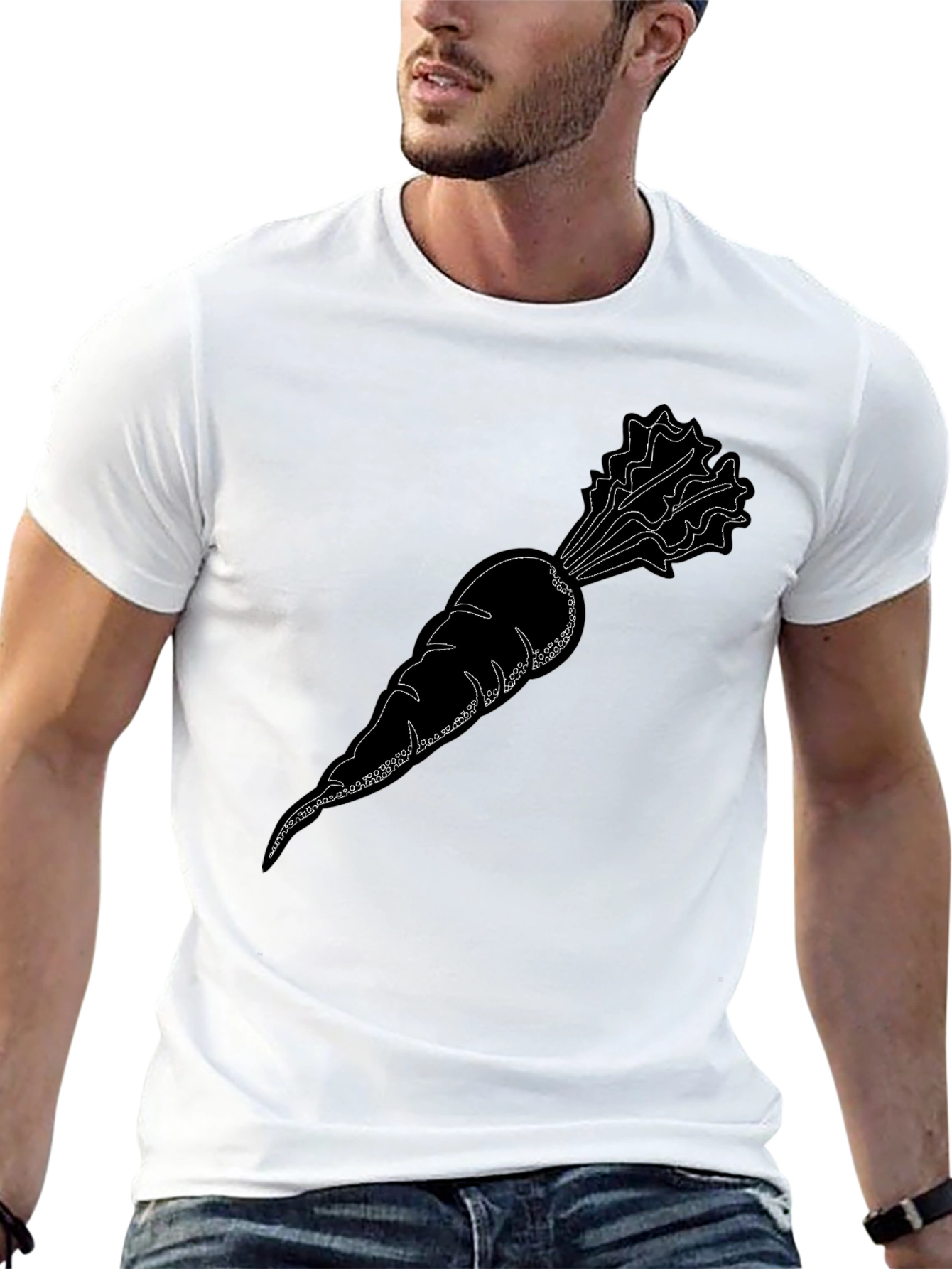 Cool Carrot Graphic Black T-Shirt