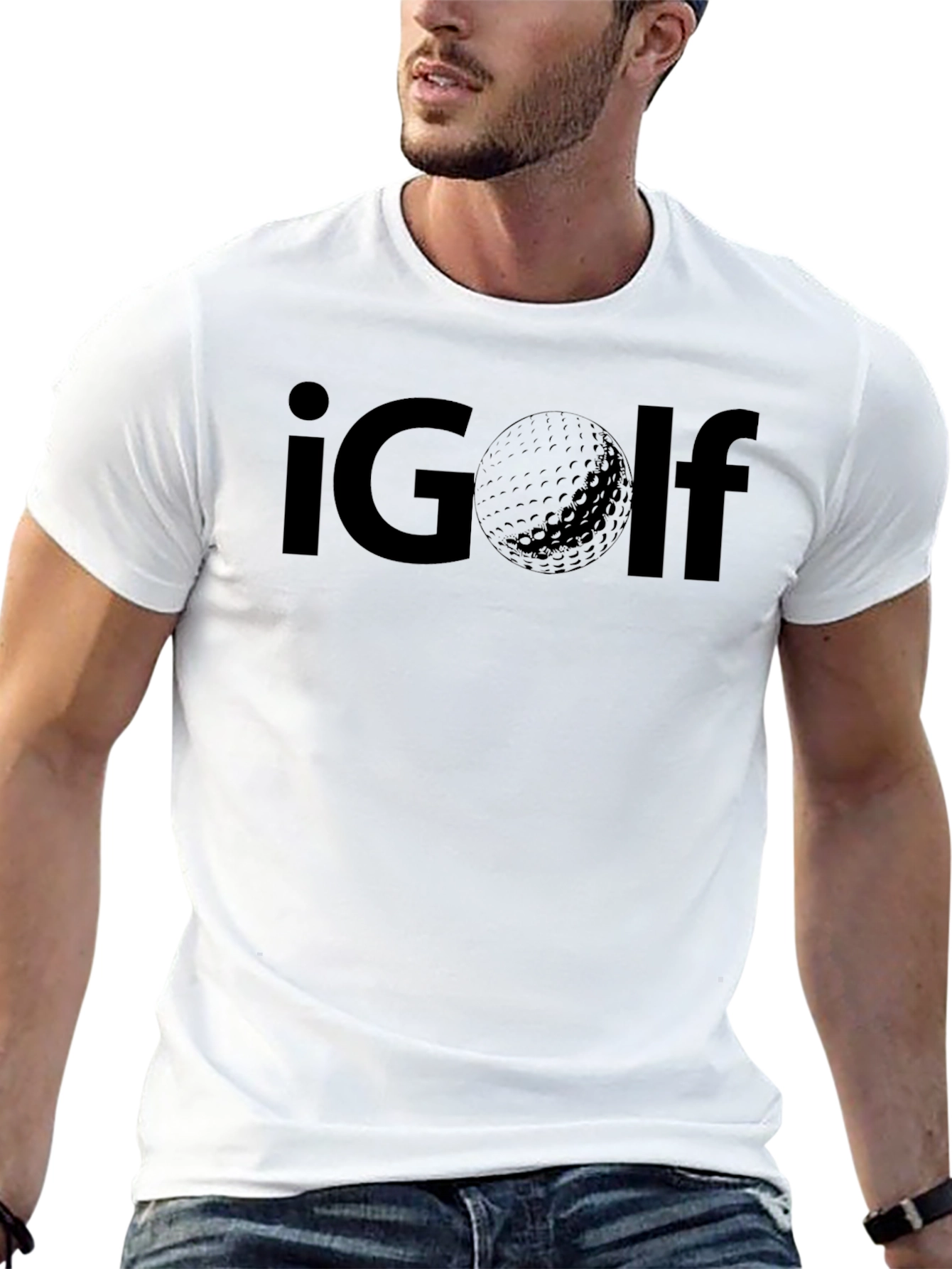 iGolf Graphic Tee - Black Cotton Golf Lover T-Shirt