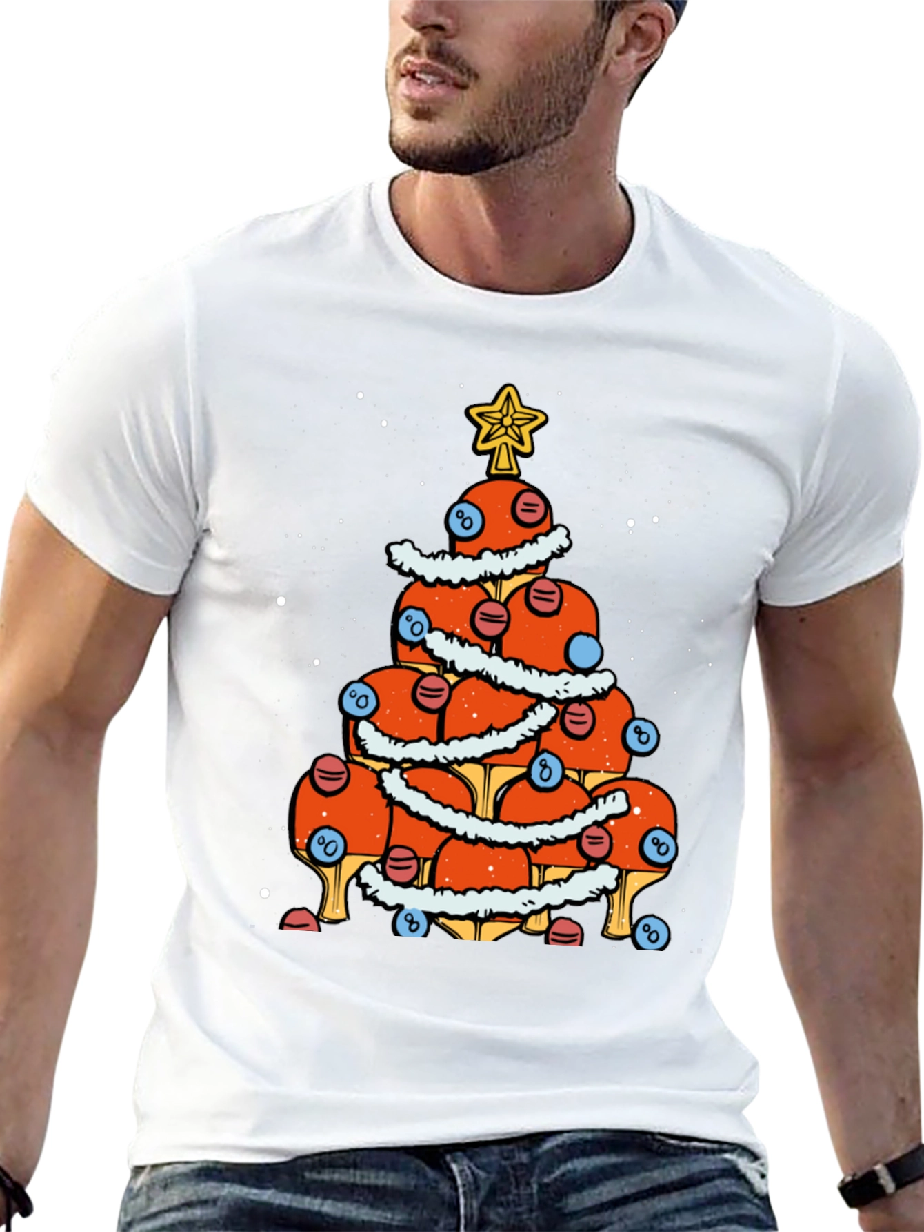 Festive Ping Pong Tree T-Shirt - Holiday Cheer