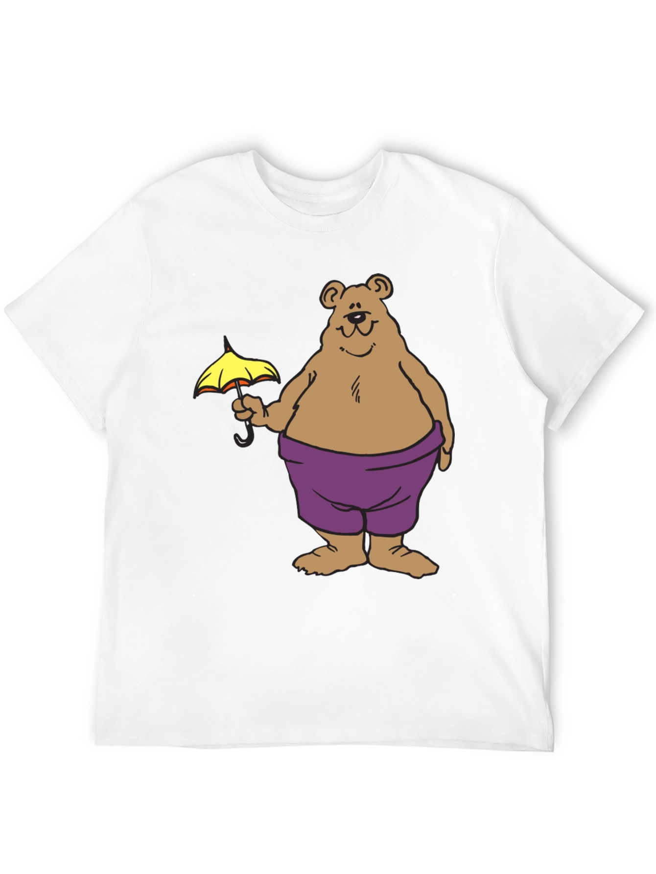 Bear with Umbrella Graphic T-Shirt