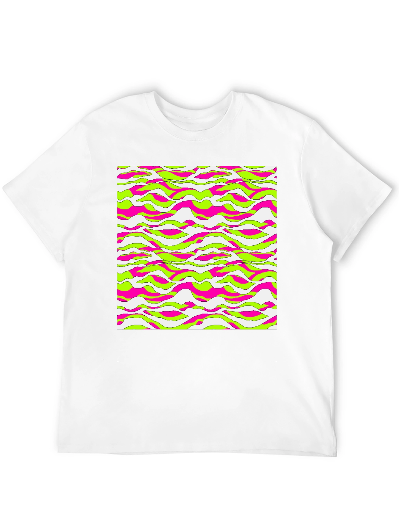 Vibrant Wave Pattern Tee - Bold Style