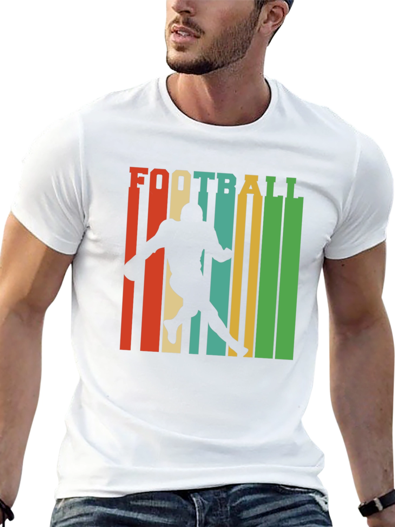Retro Football Player T-Shirt