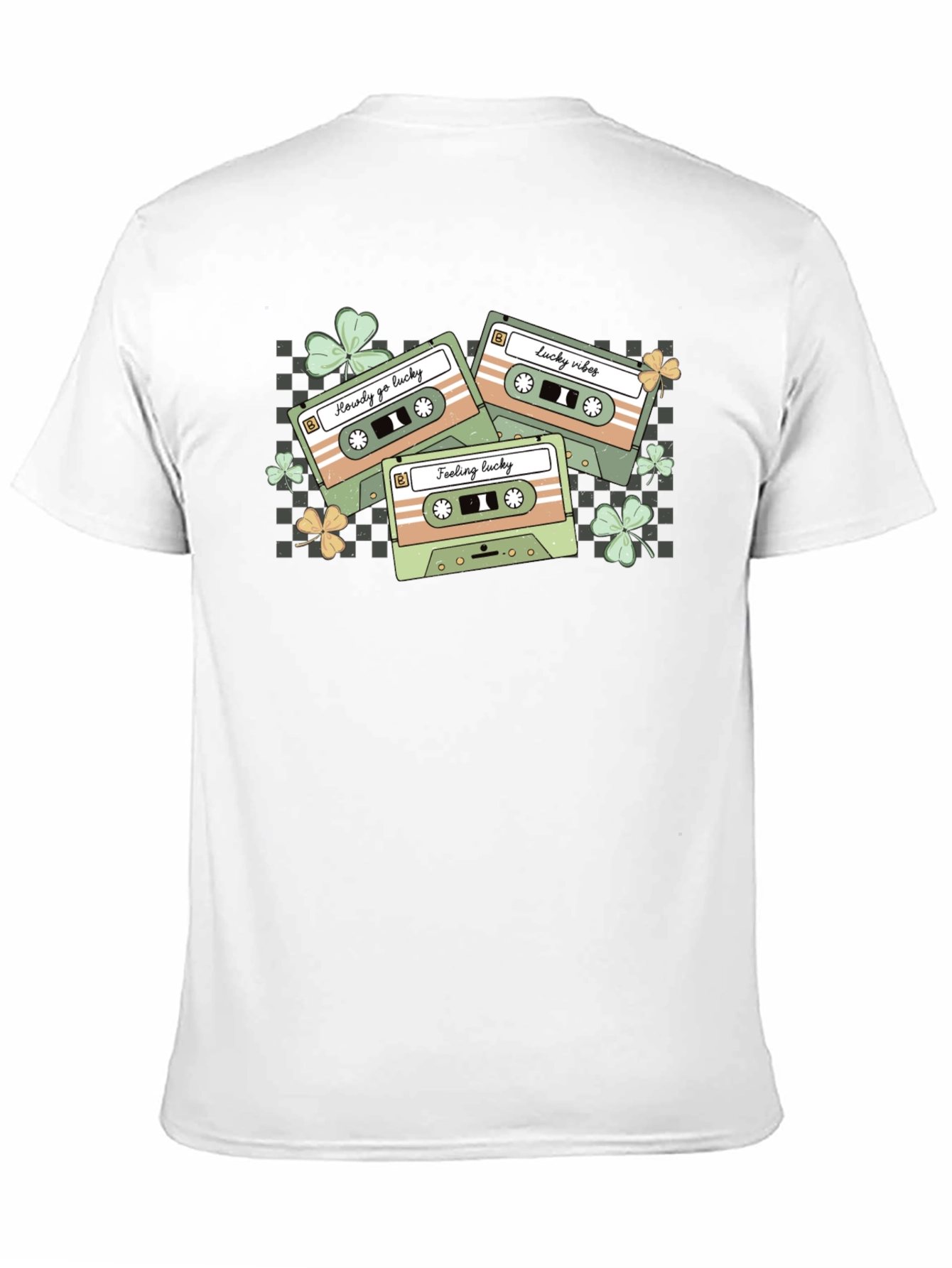 Lucky Vibes Retro Cassette St. Patricks Day Graphic T-Shirt