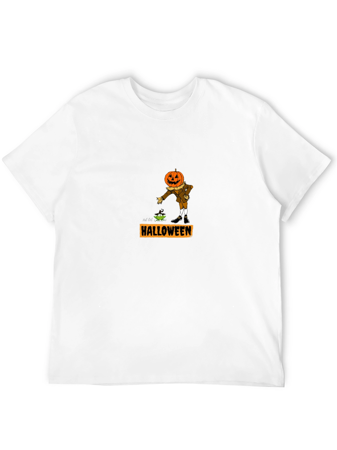 Halloween Pumpkin Man Graphic T-Shirt
