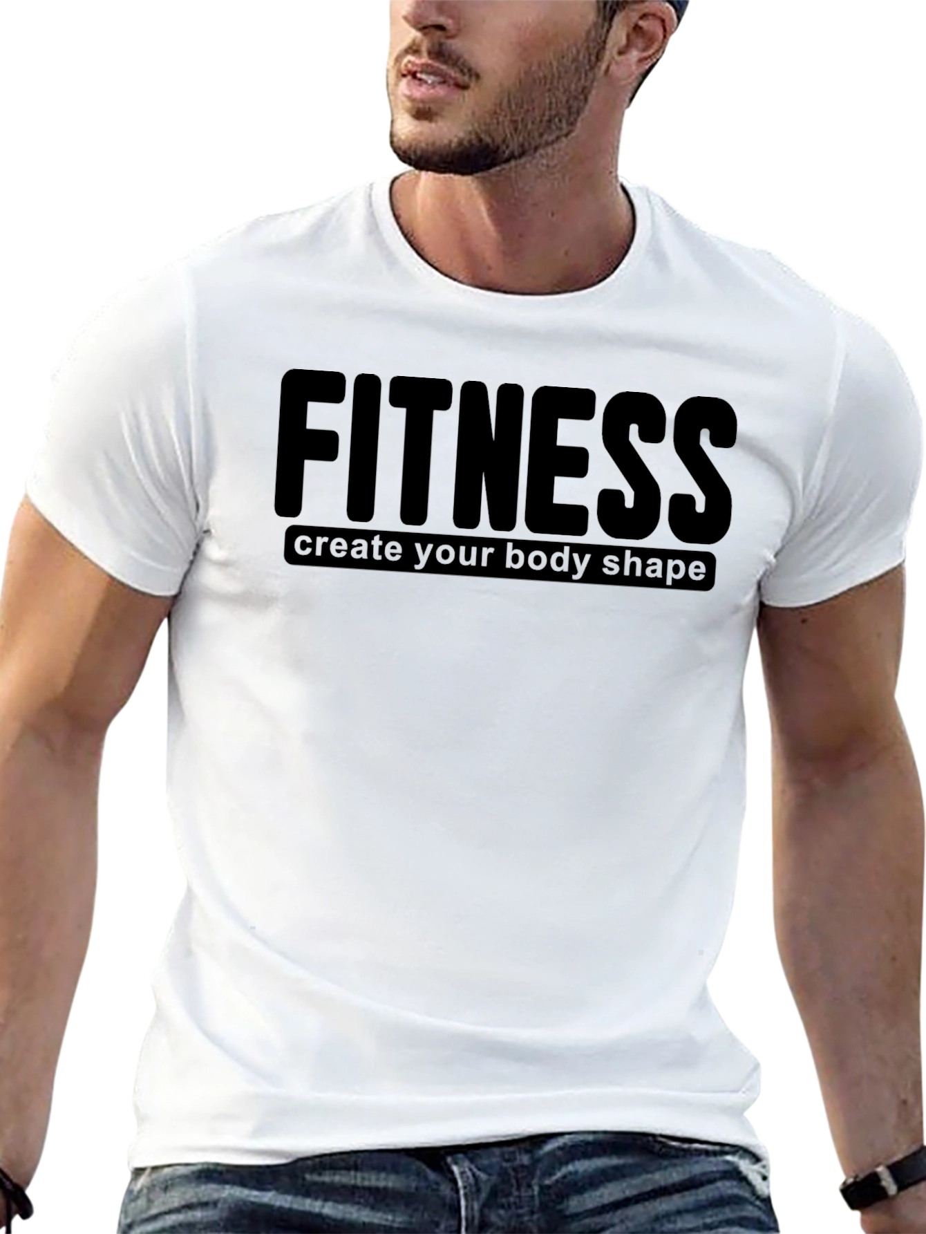 Fitness Black T-Shirt: Create Your Body Shape