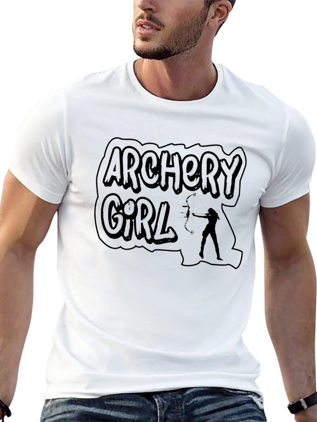 Archery Girl Black T-Shirt