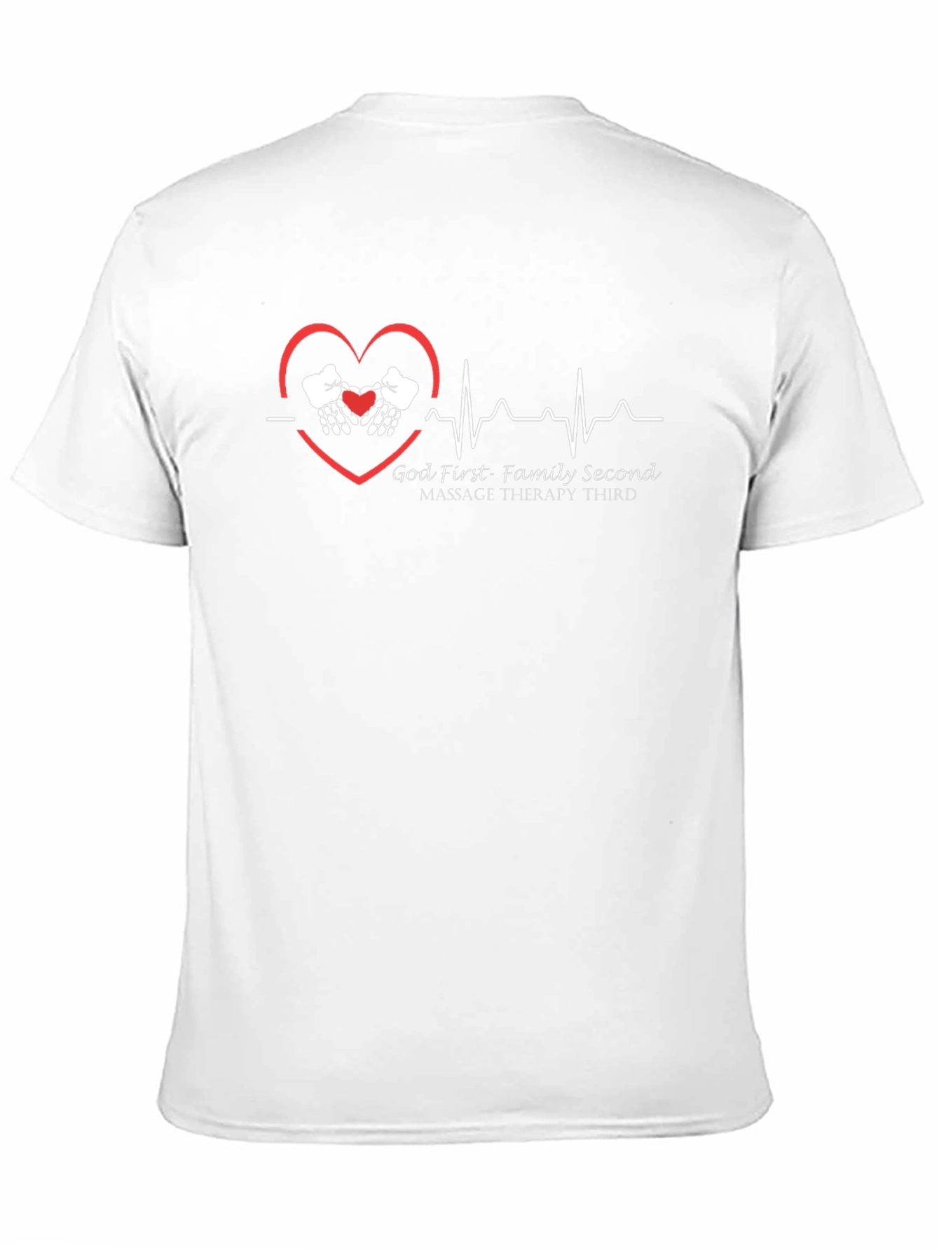 God First Family Second Massage Therapy Third Black Tee