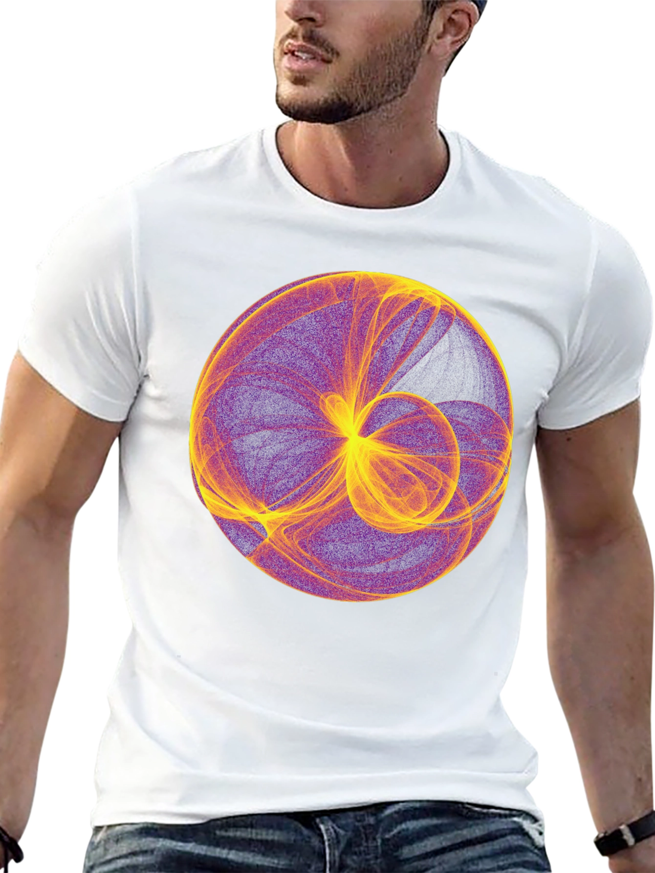 Abstract Sphere Graphic Tee - Modern Art Shirt