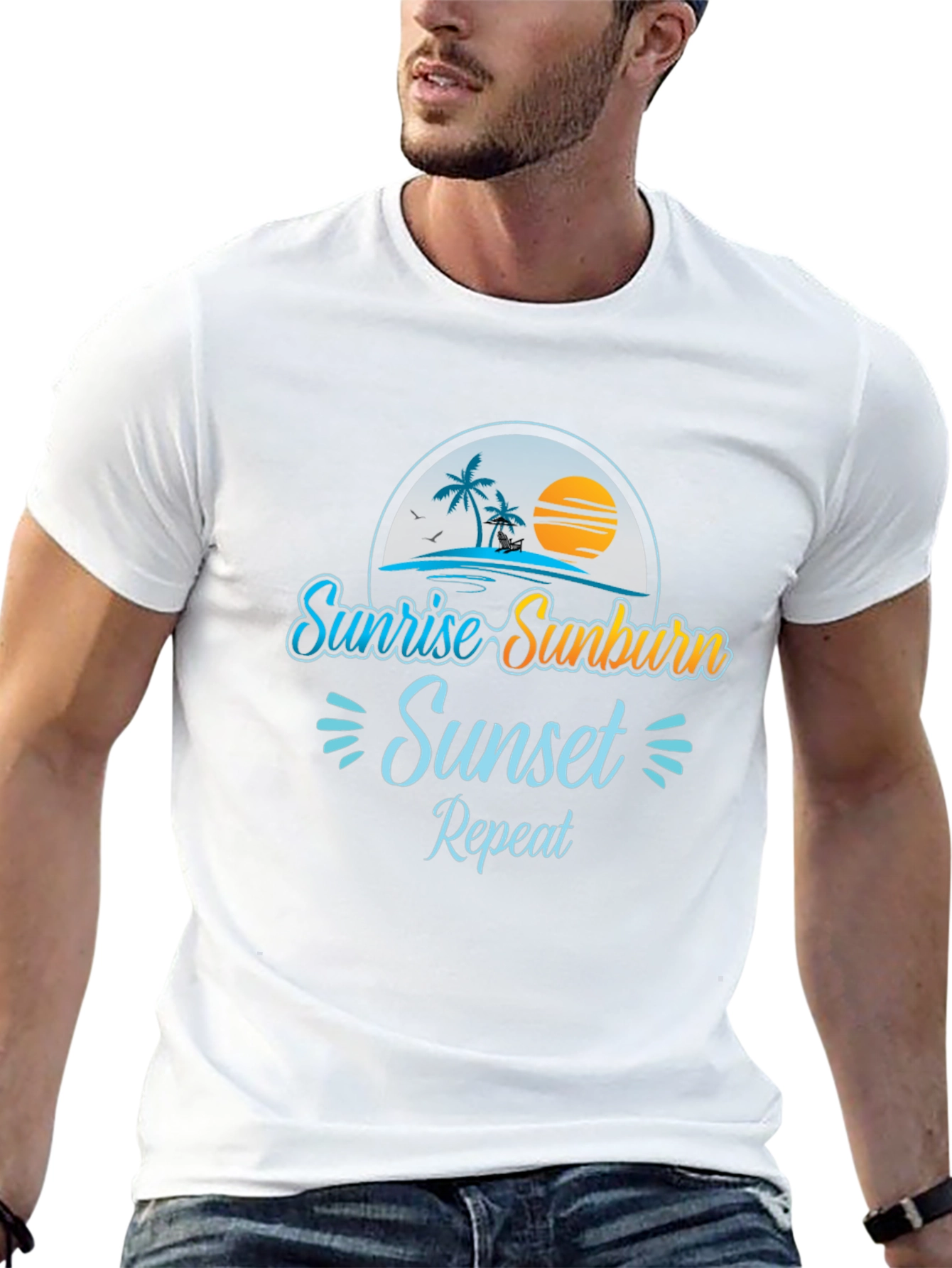 Sunrise Sunburn Sunset Repeat Graphic Tee