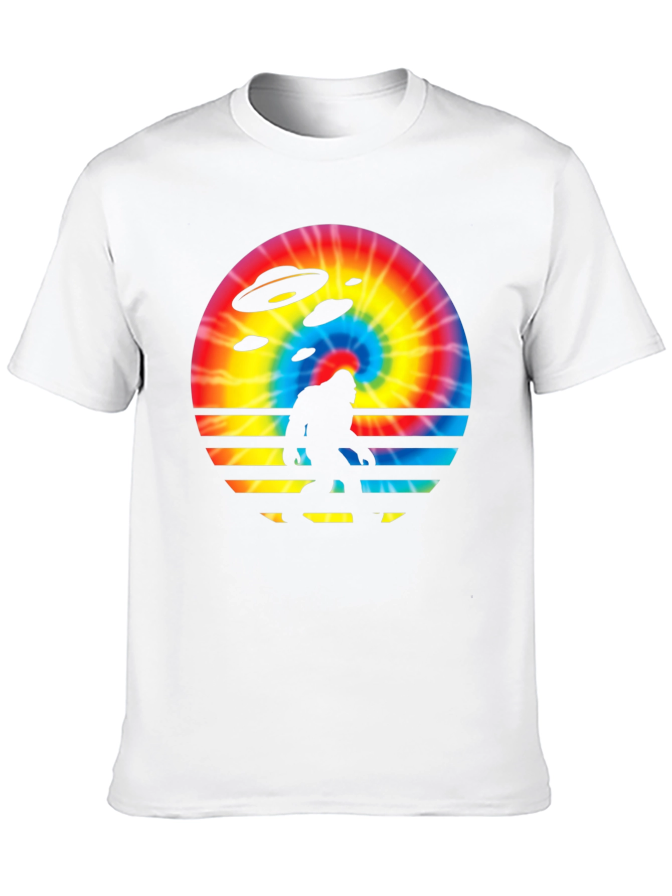 Bigfoot UFO Tie-Dye Graphic Tee