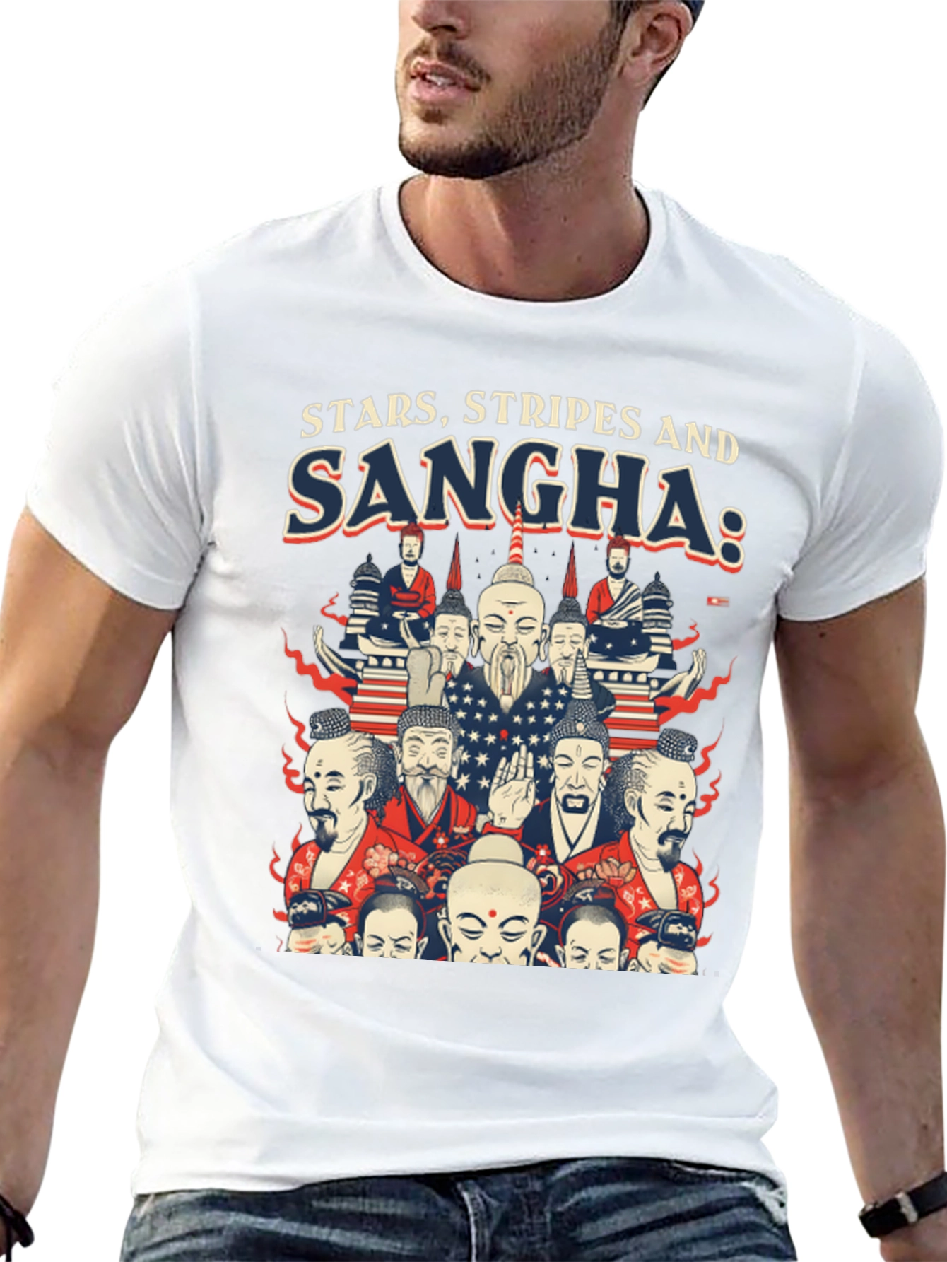 Stars Stripes and Sangha Graphic Tee