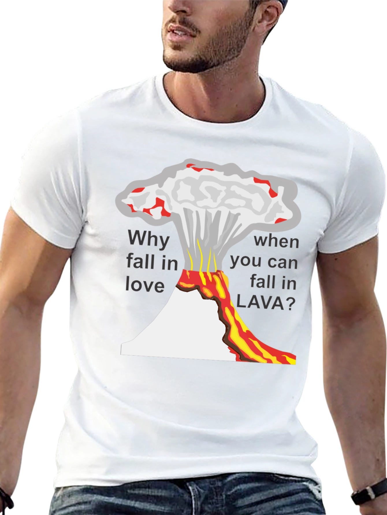 Lava Love Mens T-Shirt - Volcanic Humor Tee