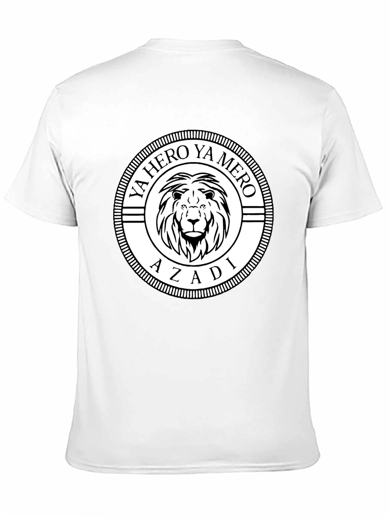 Ya Hero Ya Mero Lion Graphic Black T-Shirt