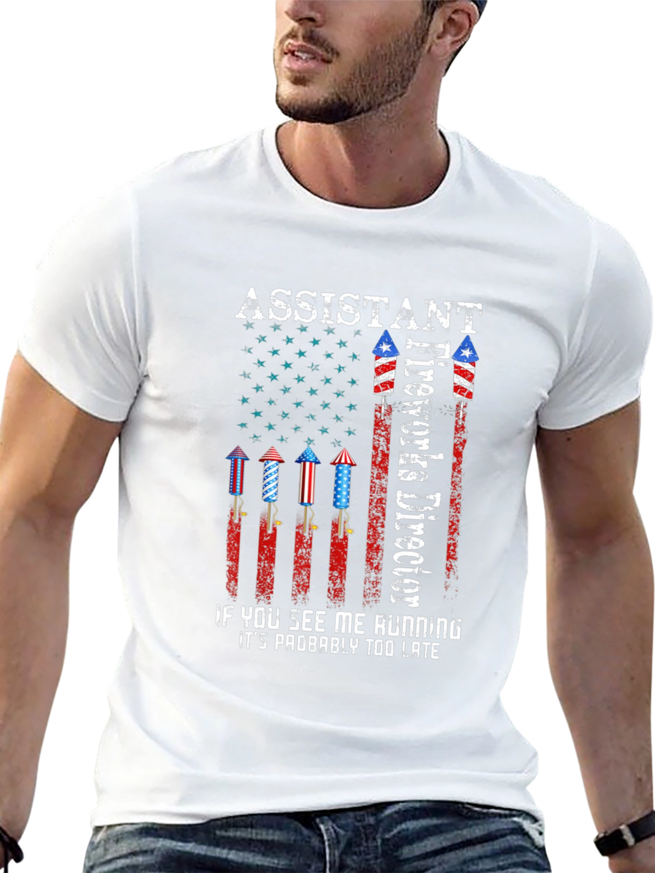 Assistant Fireworks Director T-Shirt - Patriotic Design