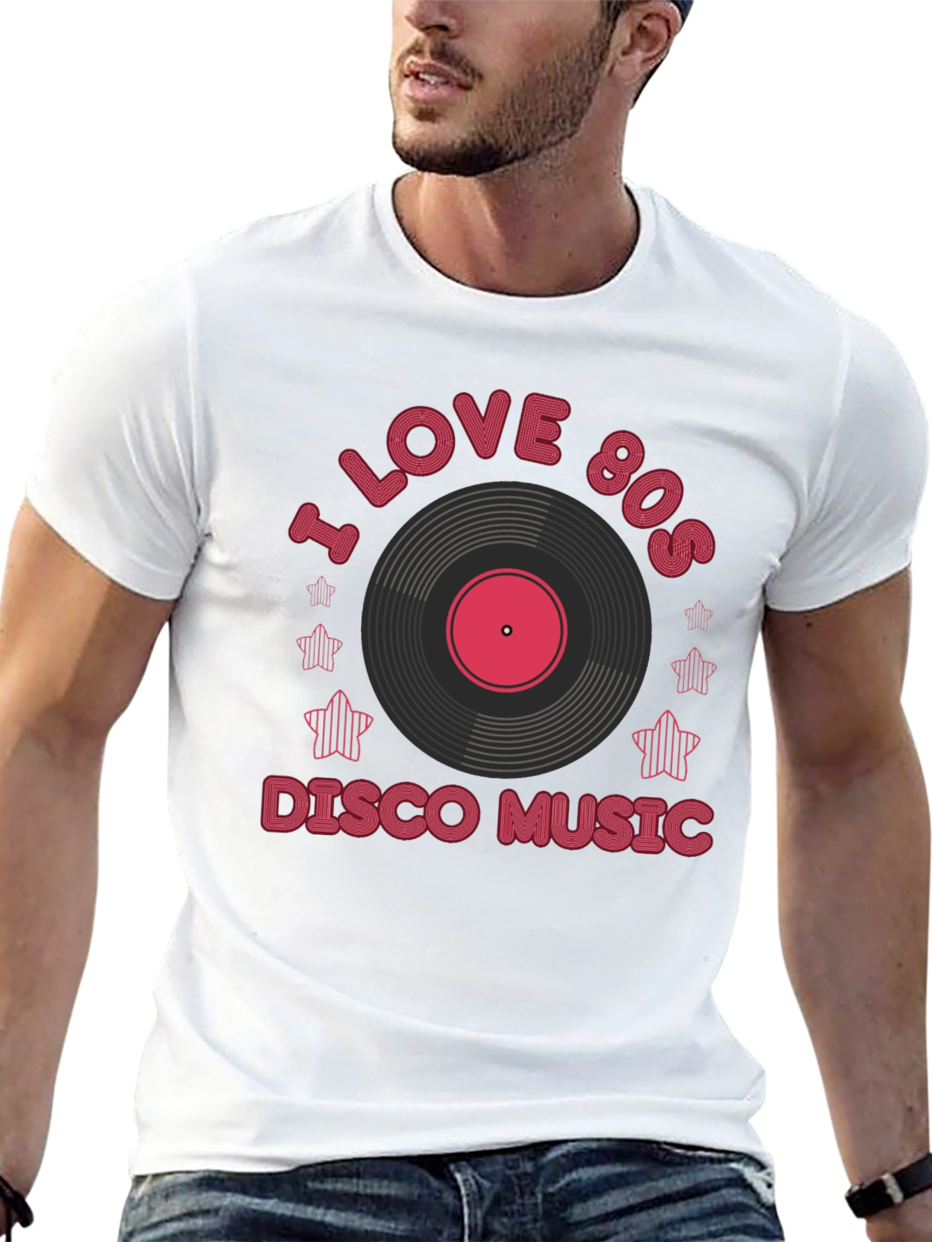 I Love 80s Disco Music Graphic Tee