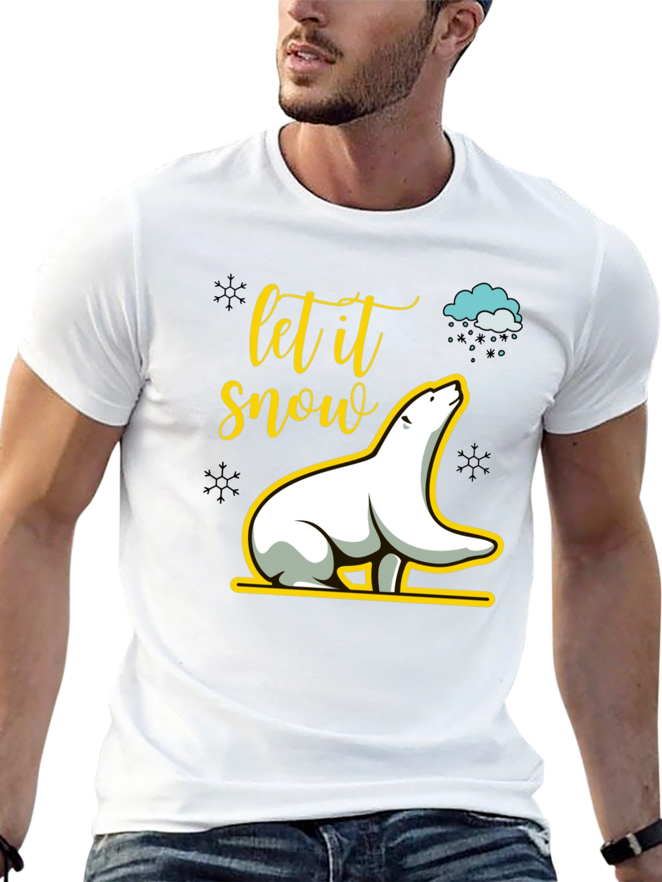 Let it Snow Polar Bear Graphic Tee