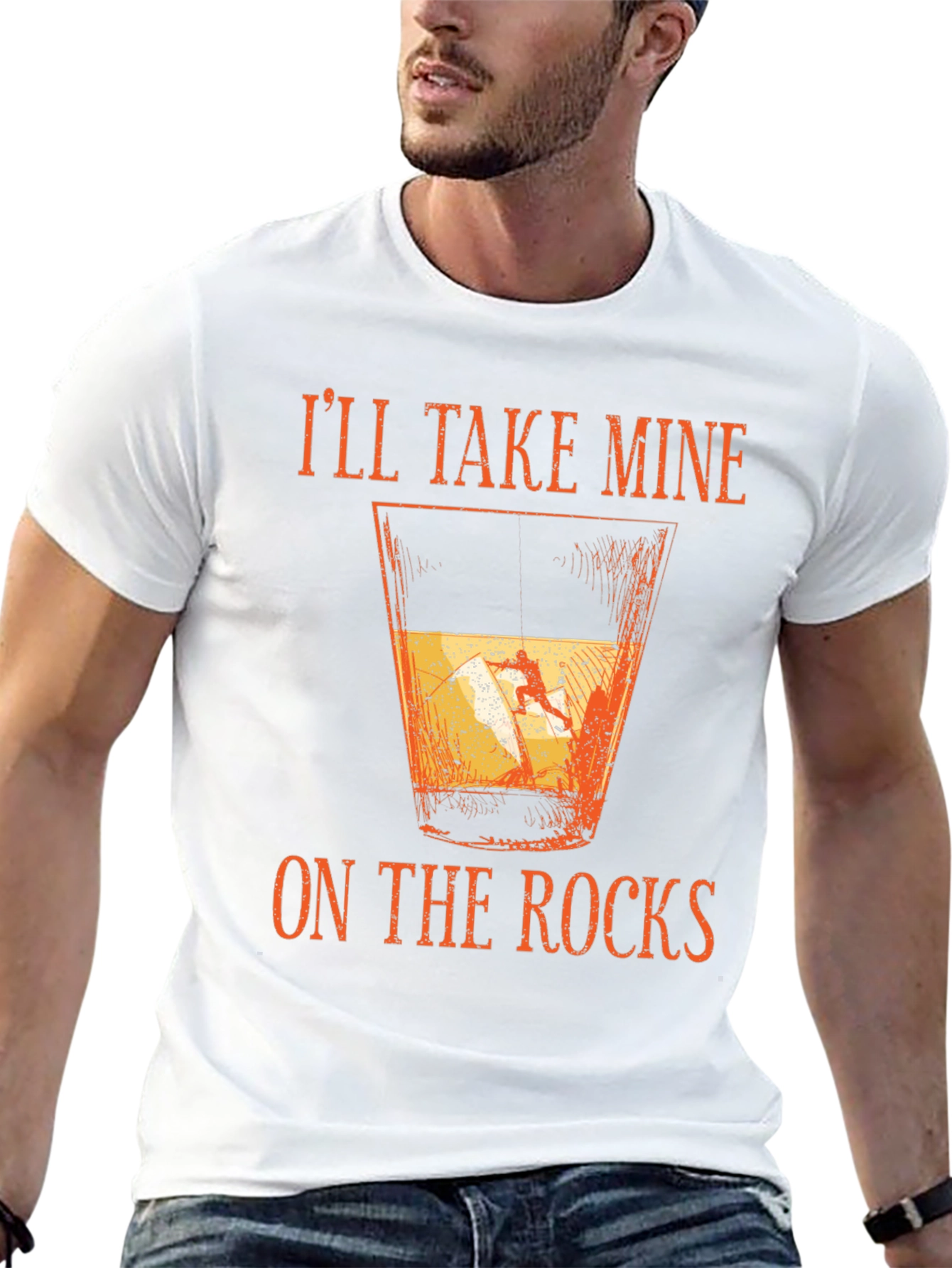 Ill Take Mine On The Rocks Graphic T-Shirt