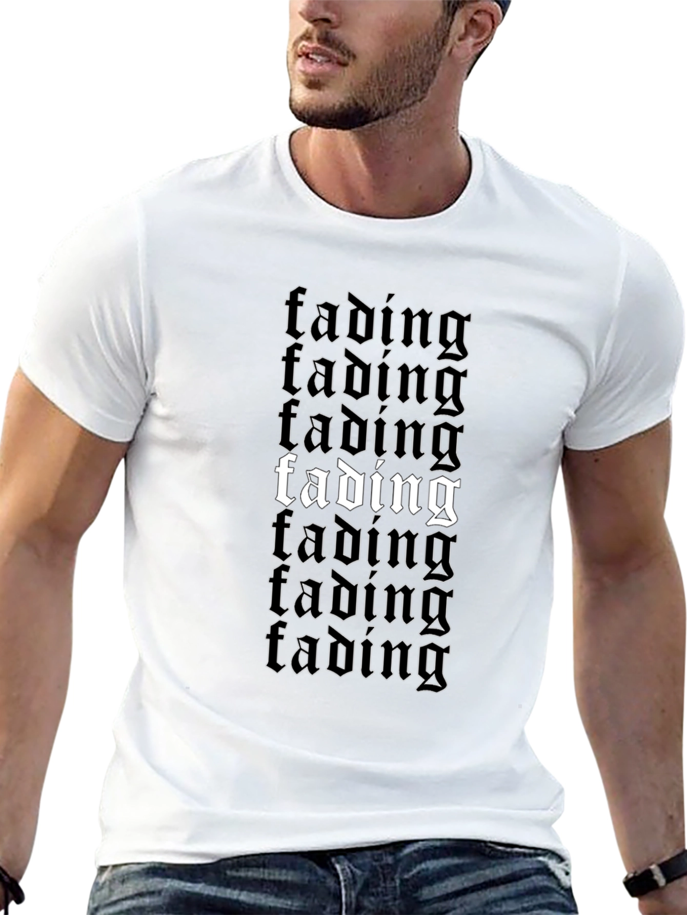 Fading Graphic Black T-Shirt