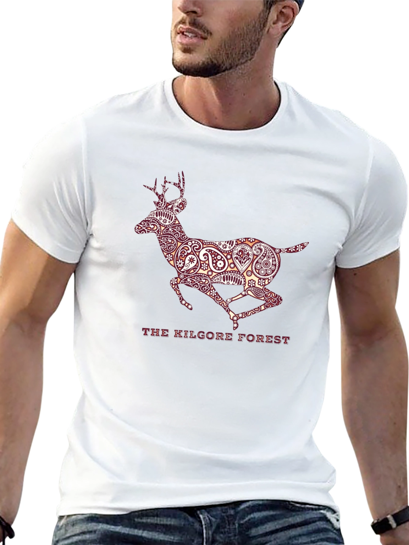 Kilgore Forest Deer Graphic T-Shirt - Black