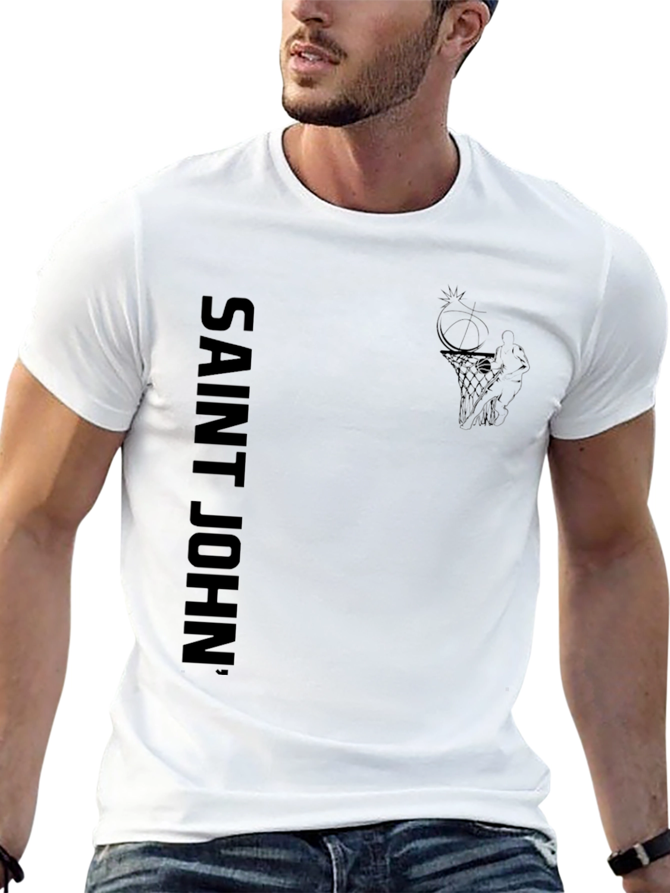Saint John Black Graphic Tee