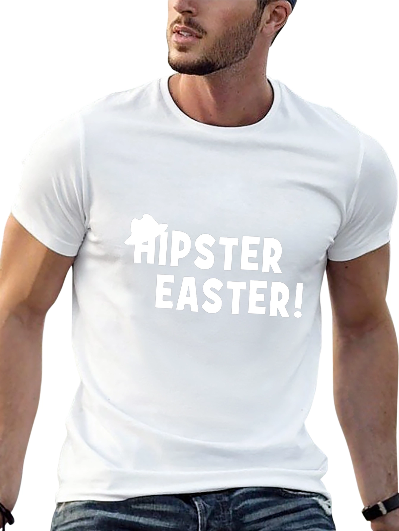 Hipster Easter Black T-Shirt