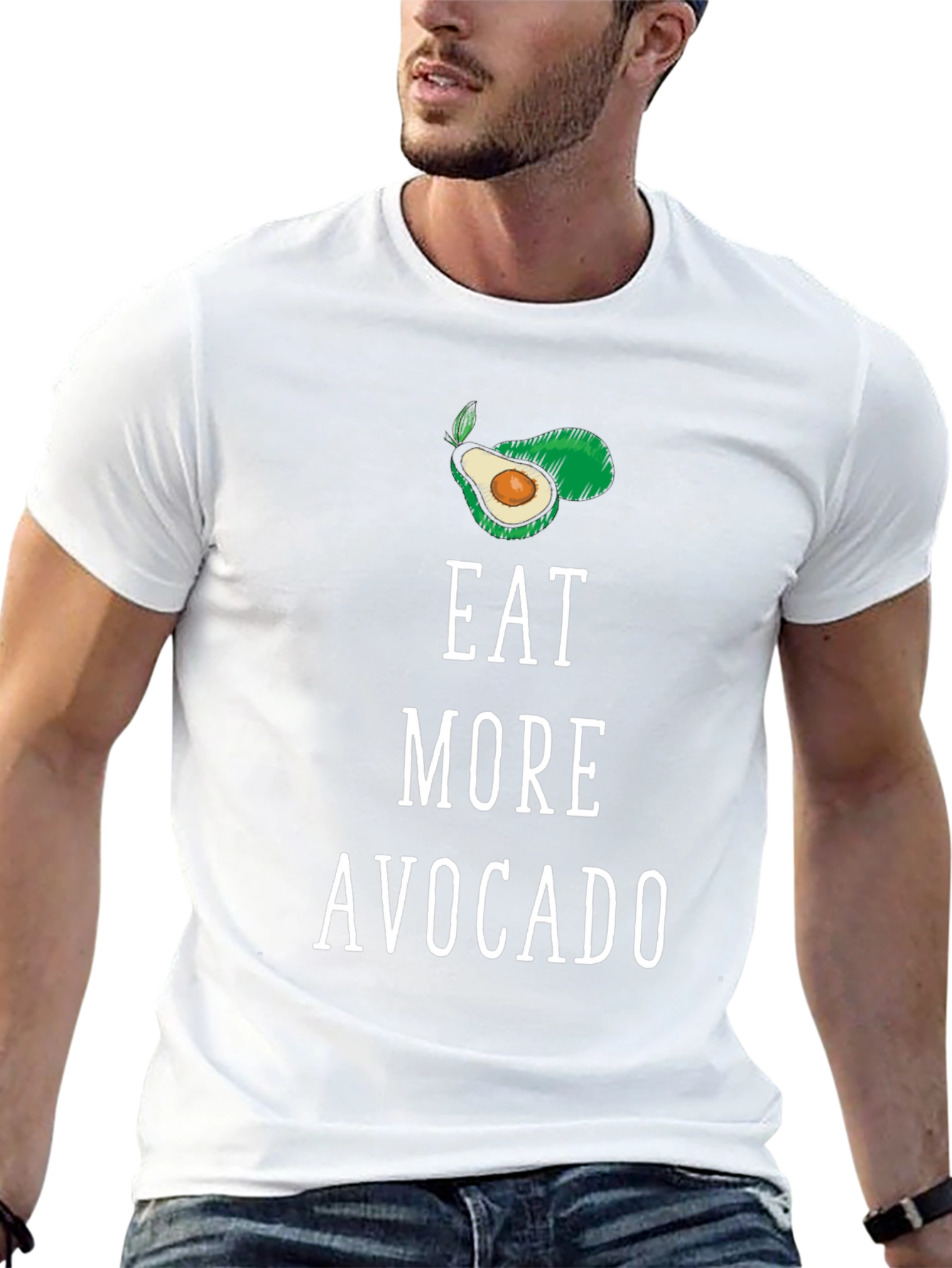 Eat More Avocado T-Shirt - Unisex Black Tee