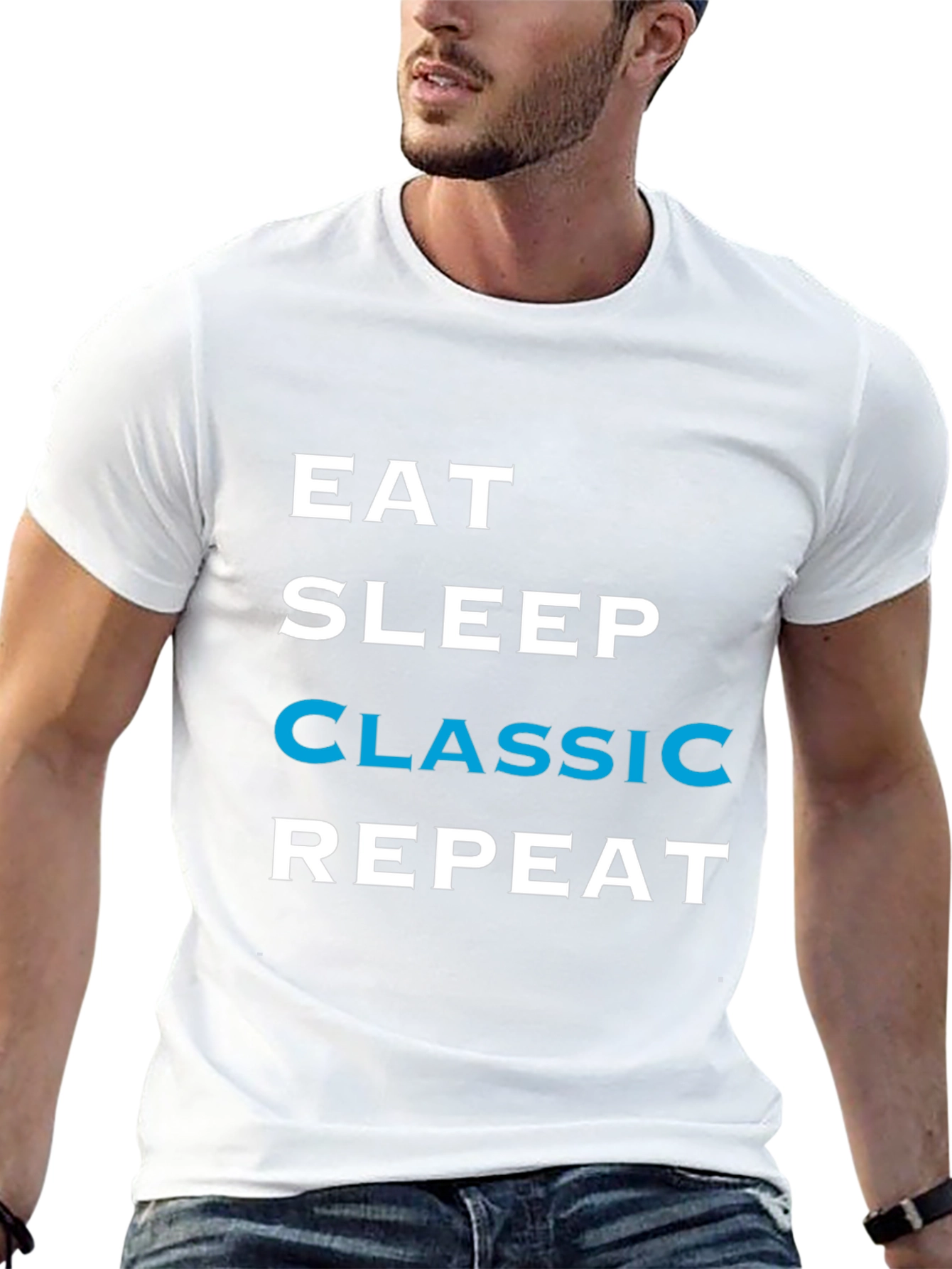 Eat Sleep Classic Repeat Black T-Shirt