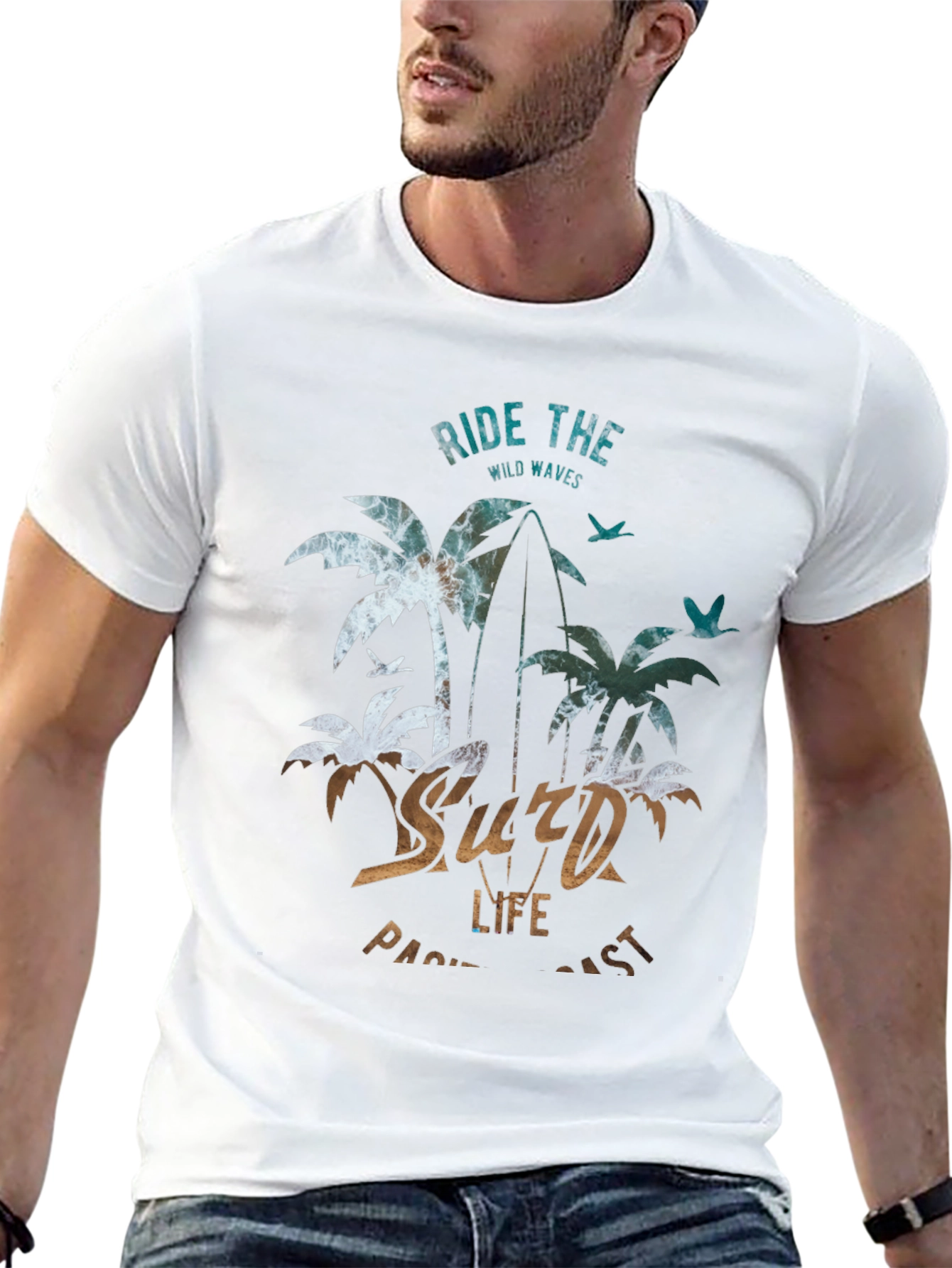 Ride The Wild Waves Surf Life T-Shirt