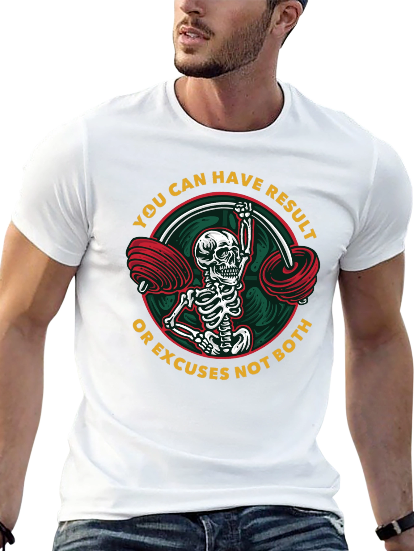 Skeleton Lifting T-Shirt - No Excuses