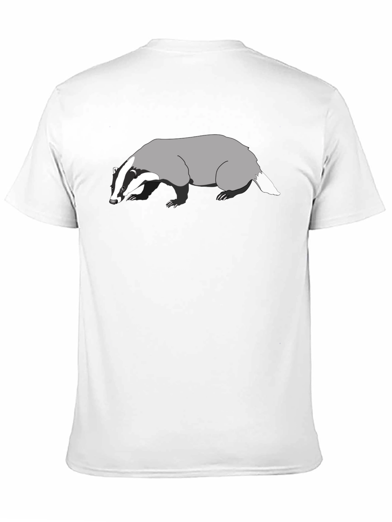Badger Graphic Black T-Shirt - Unique Animal Design