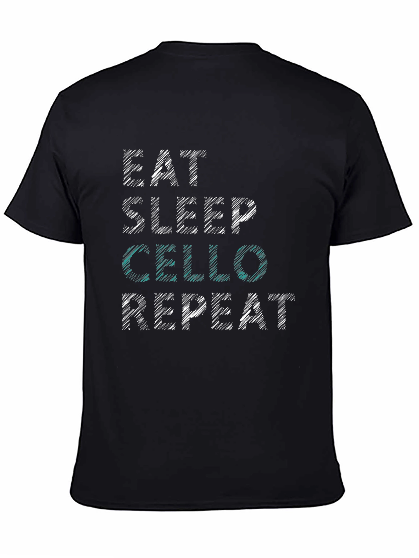 Eat Sleep Cello Repeat Graphic Tee