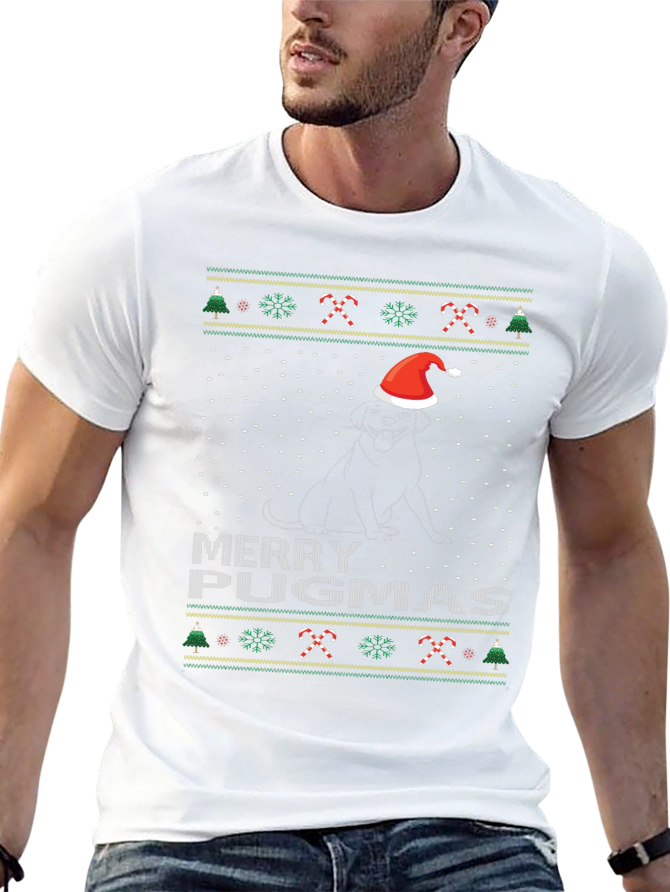 Merry Pugmas Christmas Dog T-Shirt