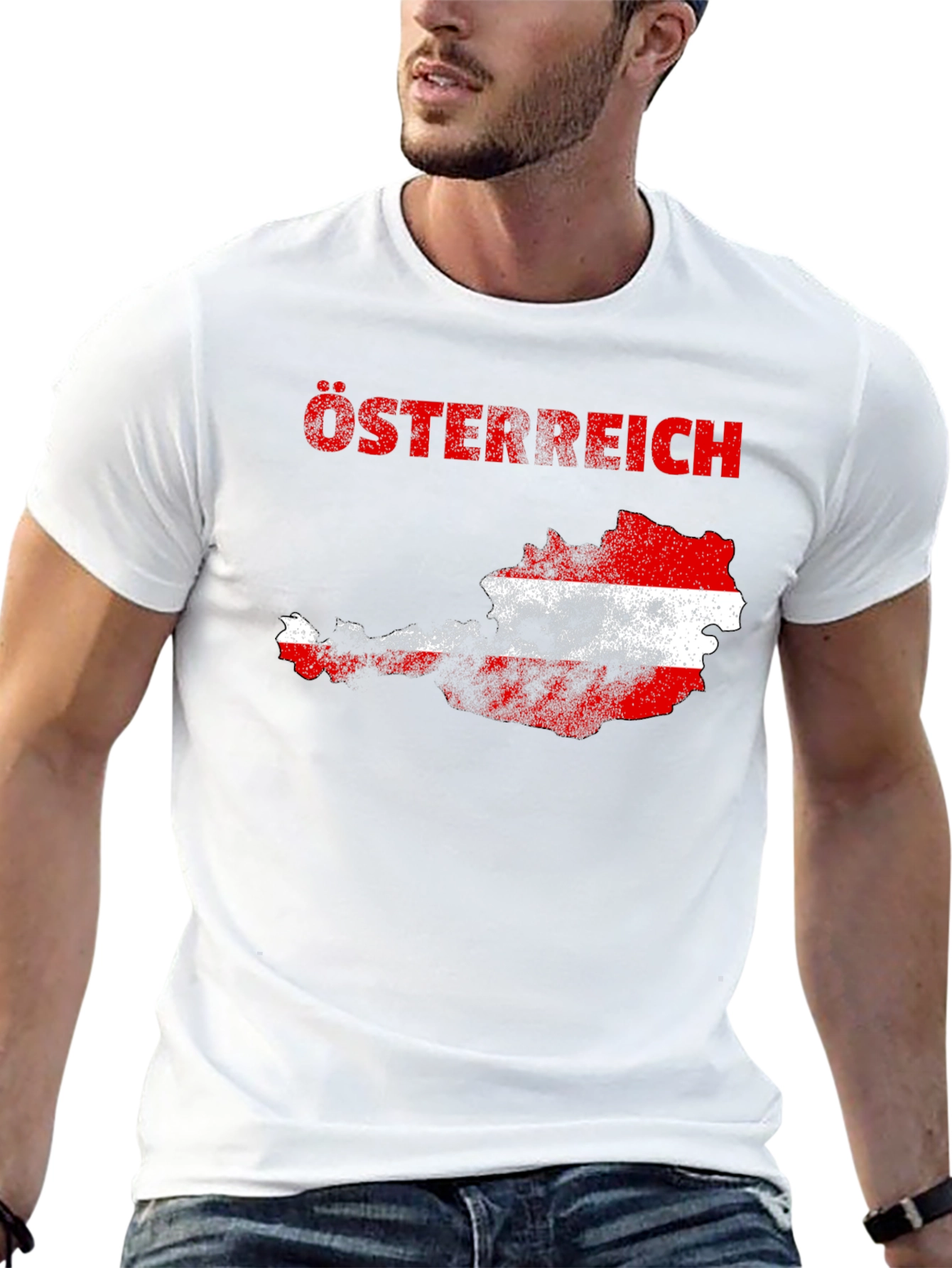 Austria Flag Map T-Shirt - Osterreich Graphic Tee