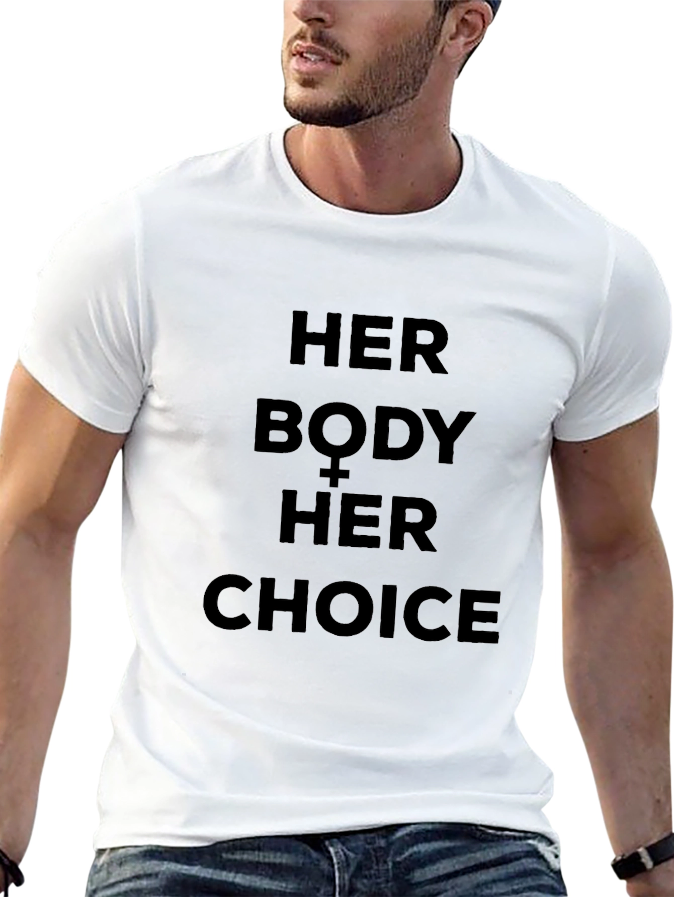 Her Body Her Choice Graphic Tee - Black