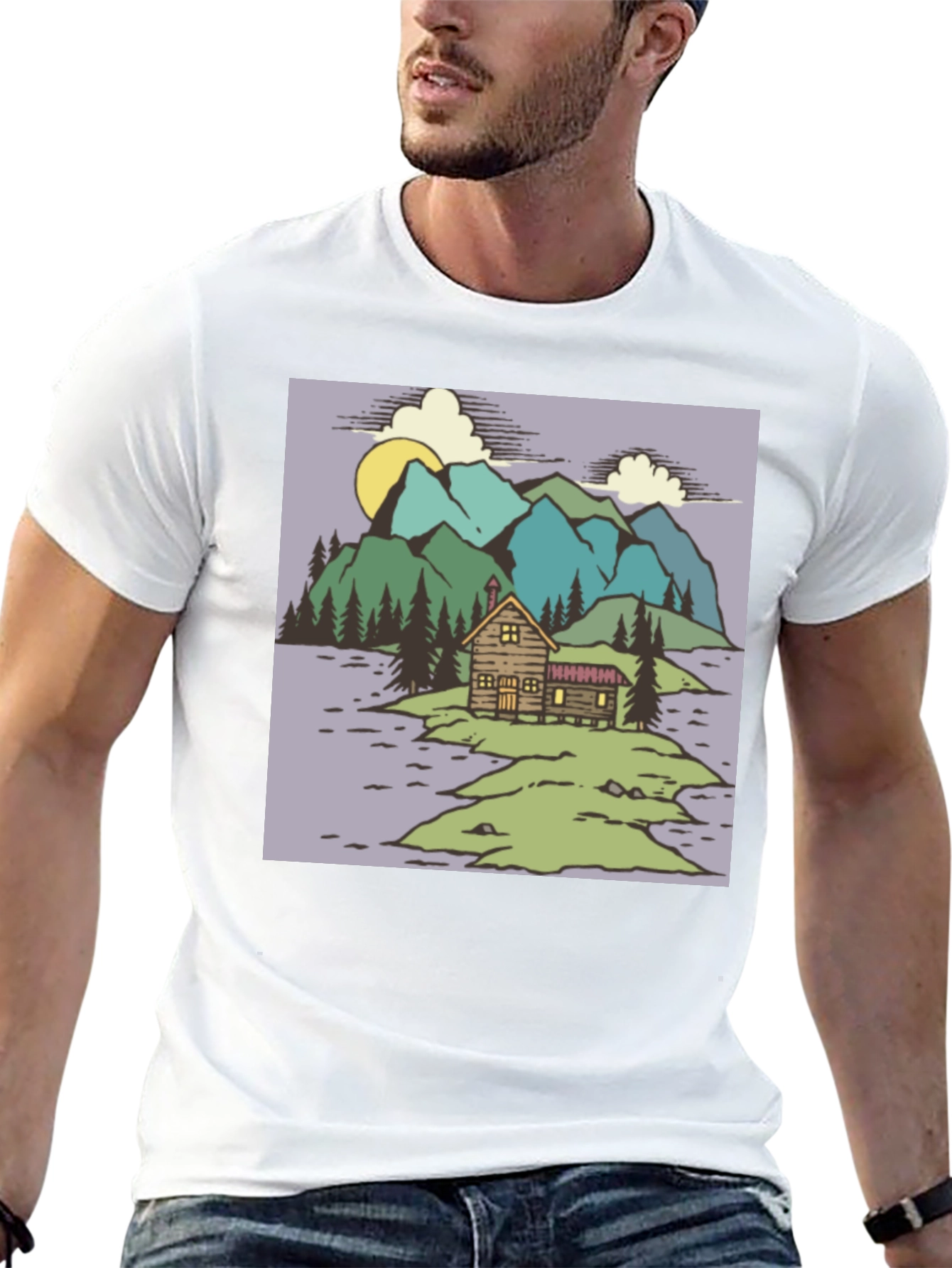 Cabin in the Woods Graphic Tee - Black