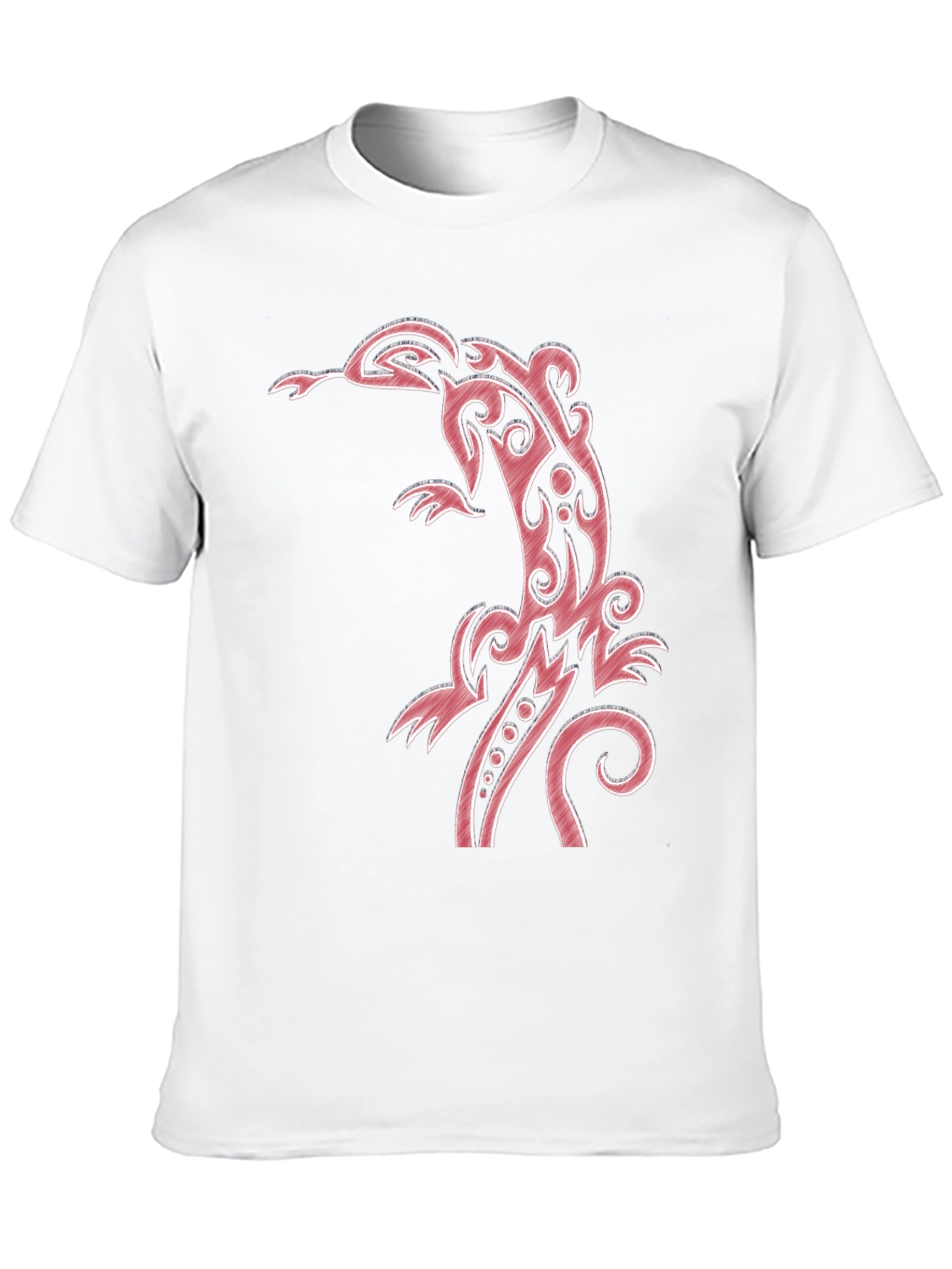 Tribal Lizard Graphic Black T-Shirt