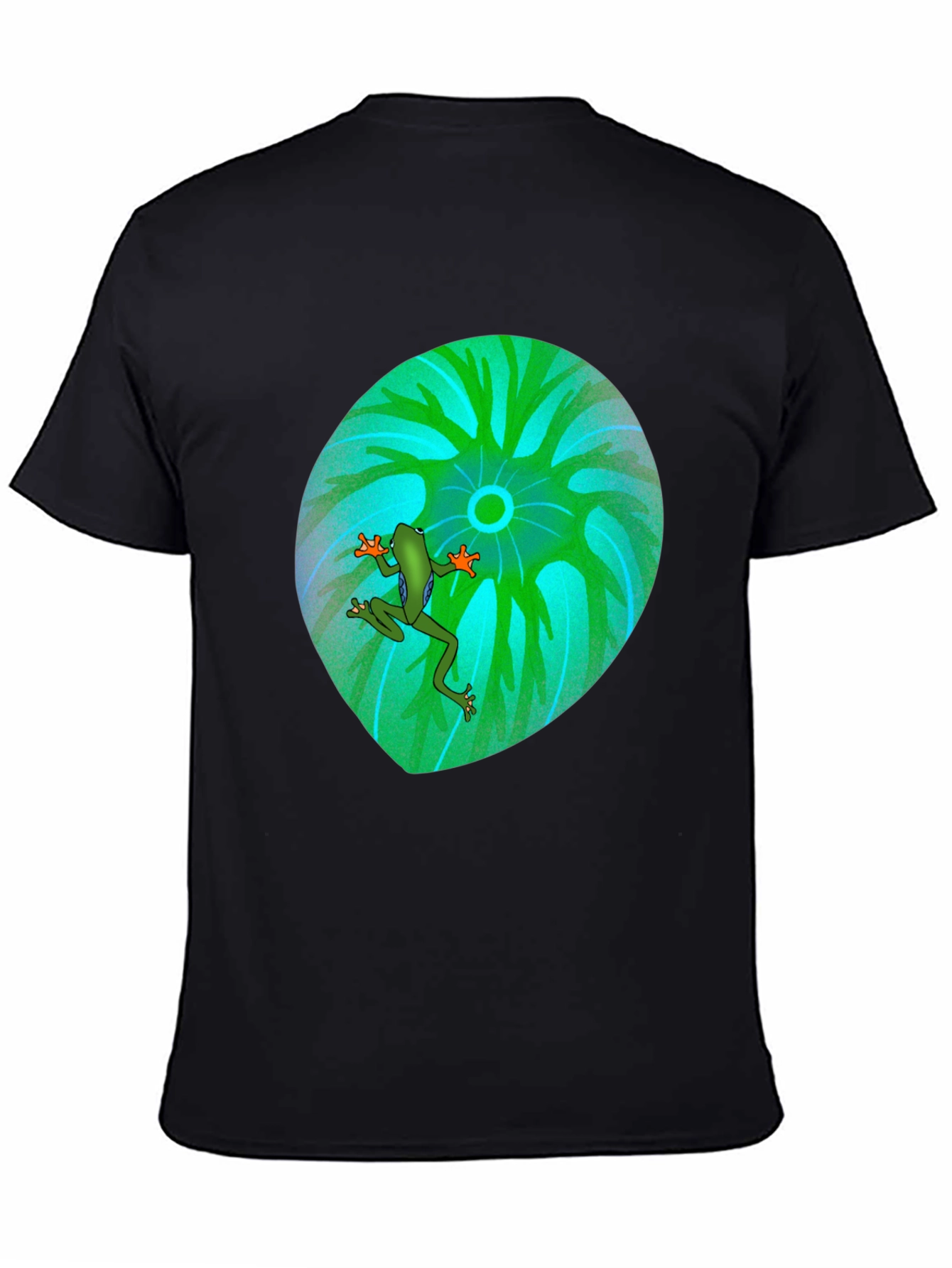 Frog on Leaf Graphic T-Shirt