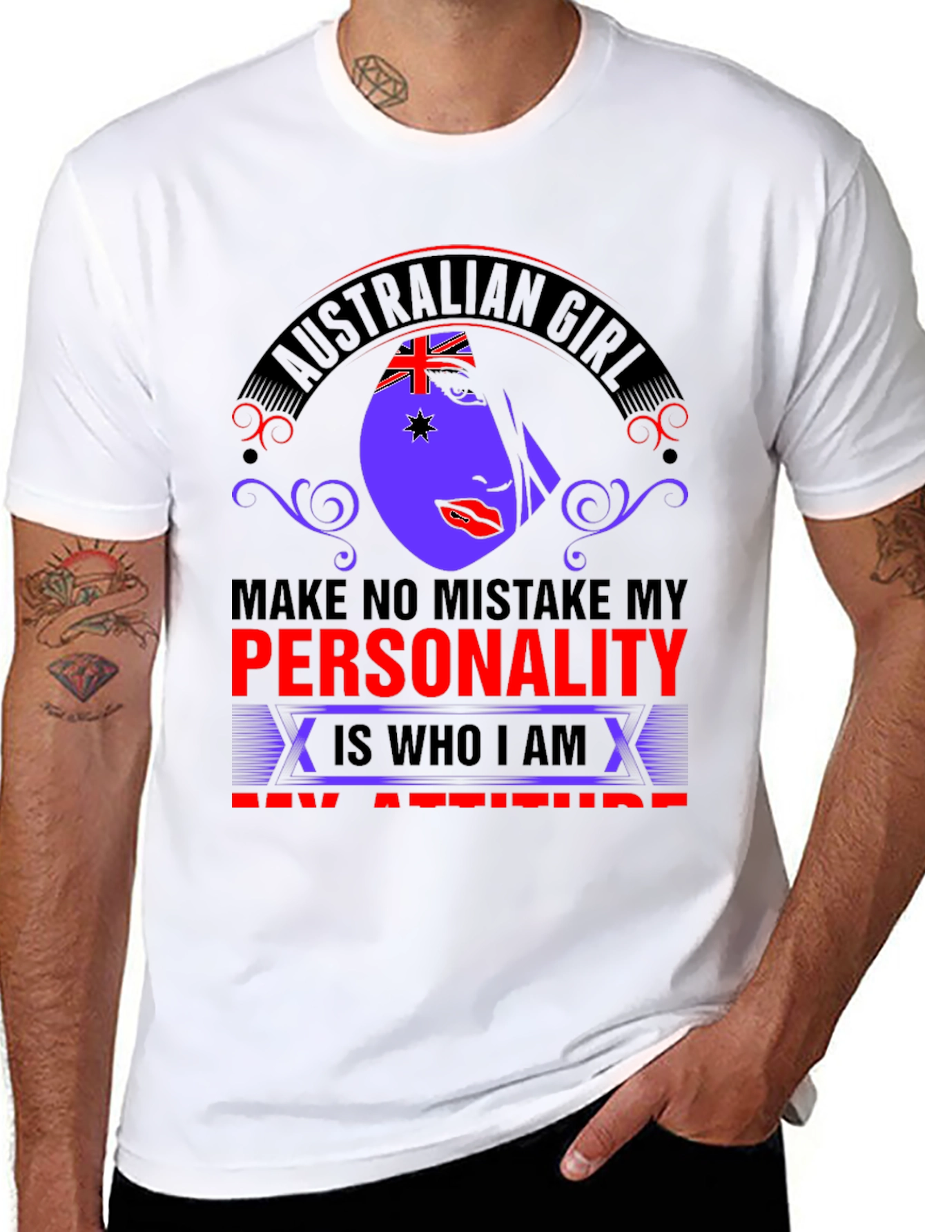 Australian Girl Personality Attitude Graphic Tee