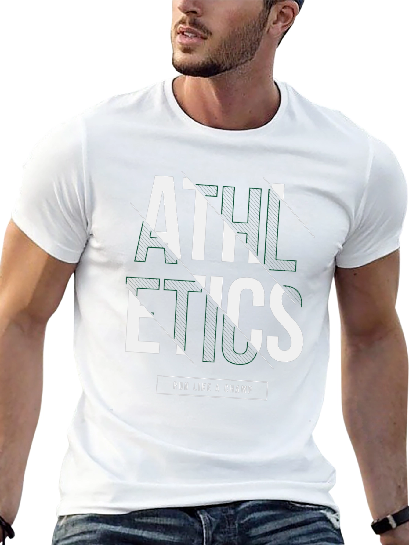 Athletics Graphic Print Crew Neck T-Shirt
