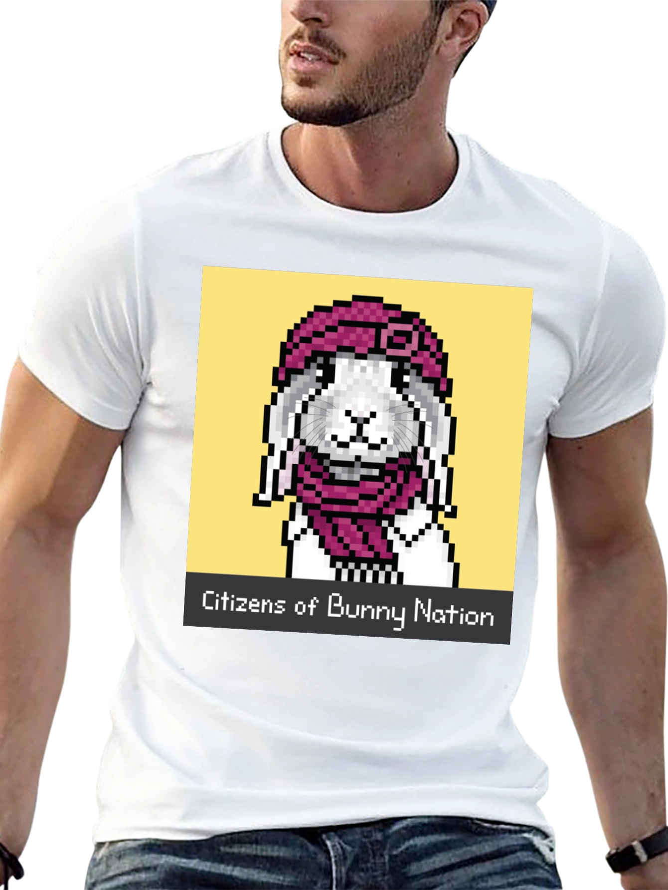 Bunny Nation Pixel Art Graphic Tee
