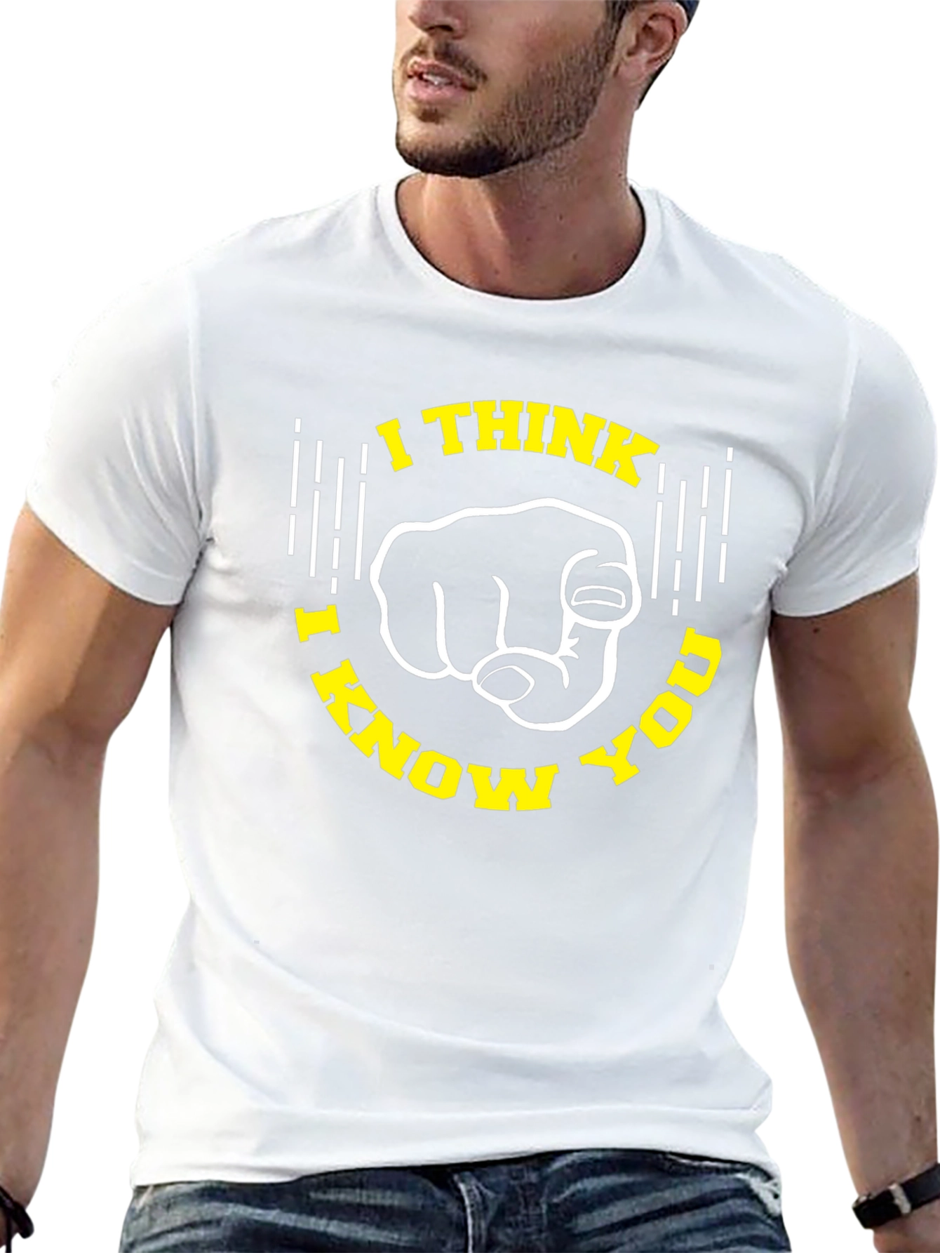 I Think I Know You Black Graphic Tee